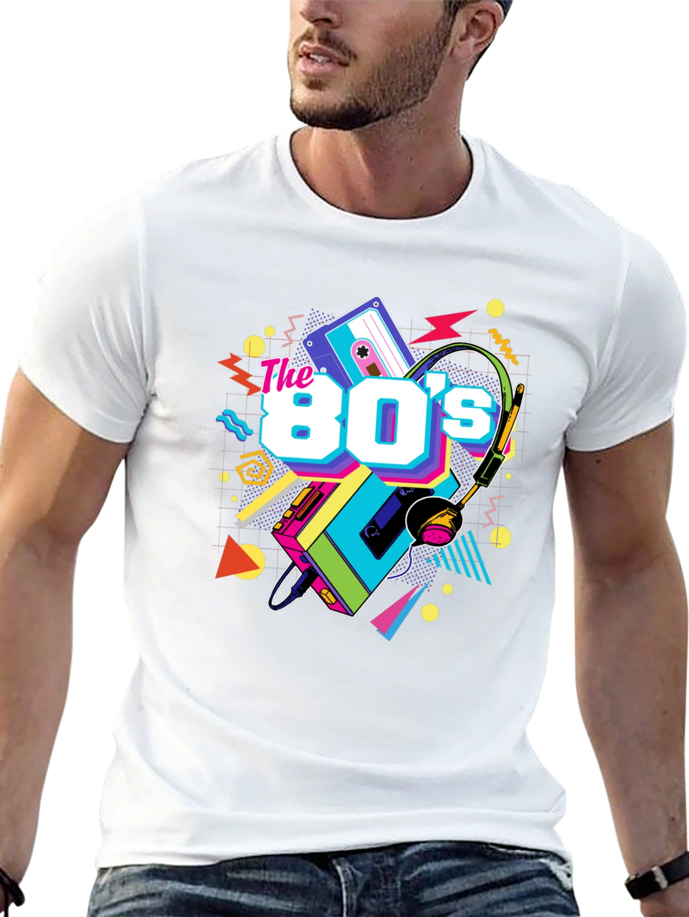 The 80s Retro T-Shirt - Black Graphic Tee