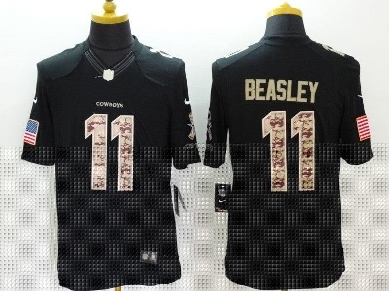 Men's Dallas Cowboys Cole Beasley #11 Black Game Player Jerseys
