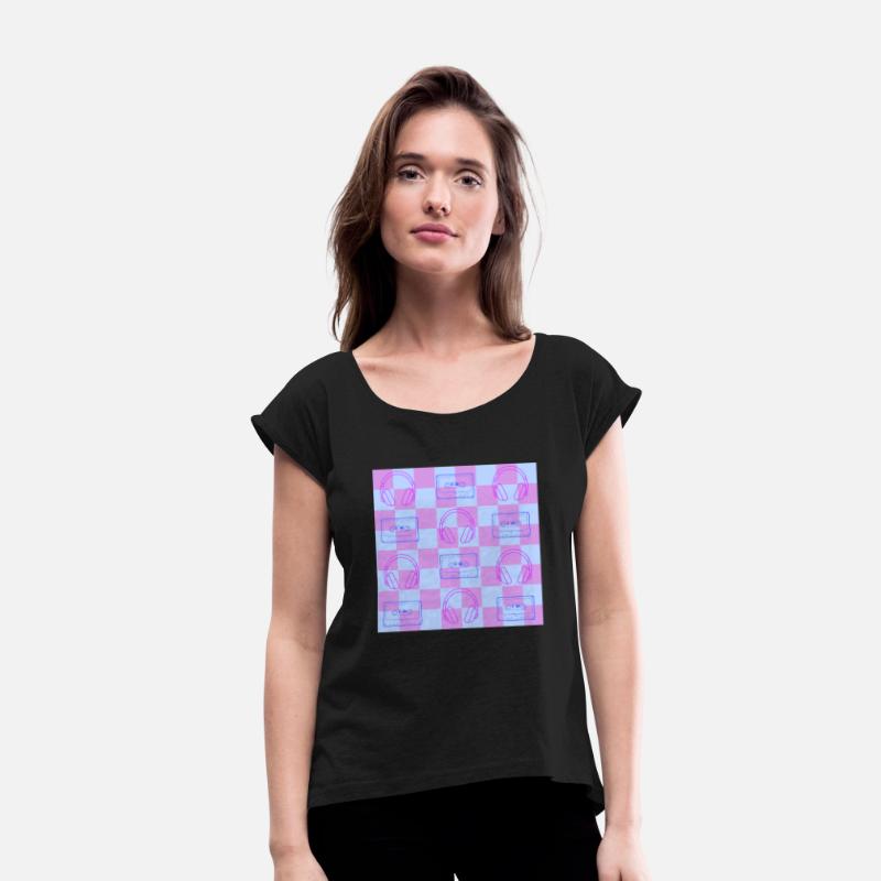1980's Music Checkerboard - blue and purple