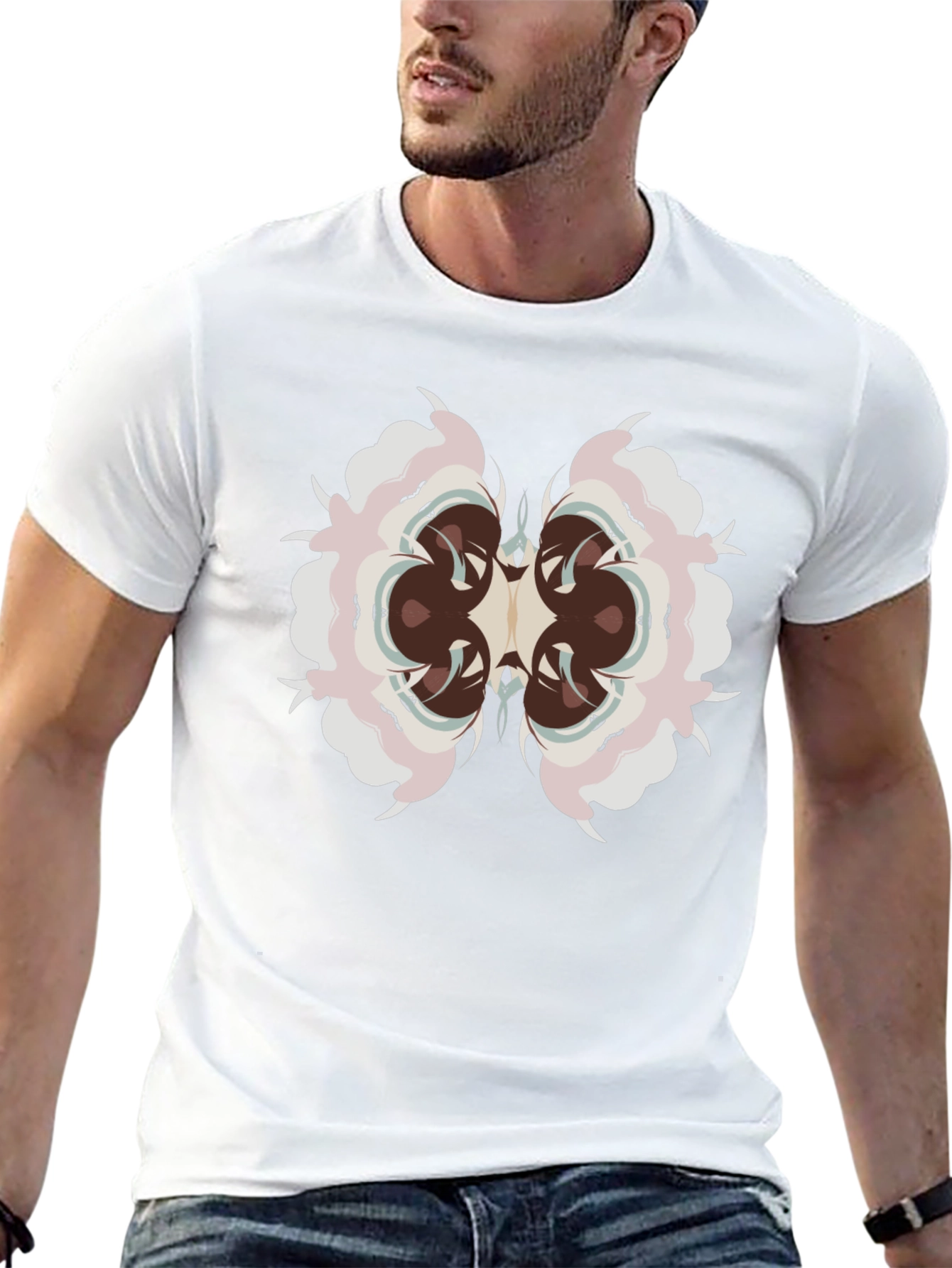 Abstract Black Tee: Eye-Catching Graphic Design