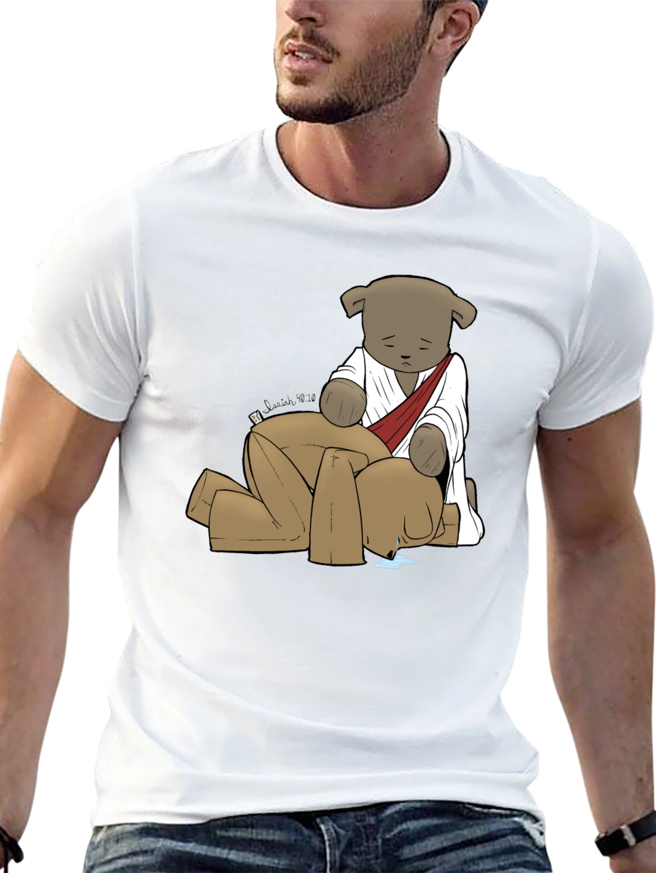 Jesus Bear Graphic Tee - Comfort & Faith