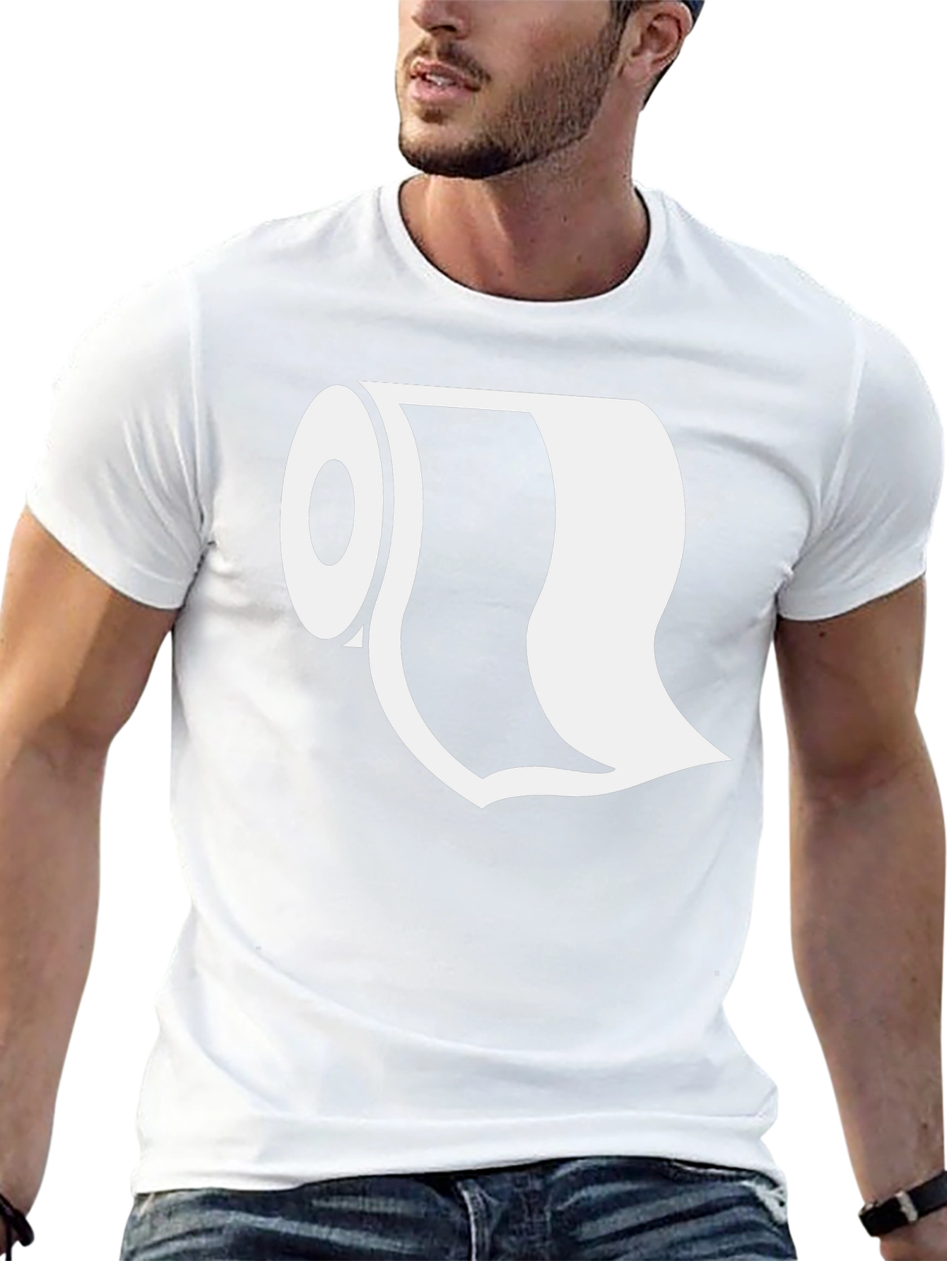 Funny Toilet Paper Roll Graphic T-Shirt - Novelty Tee