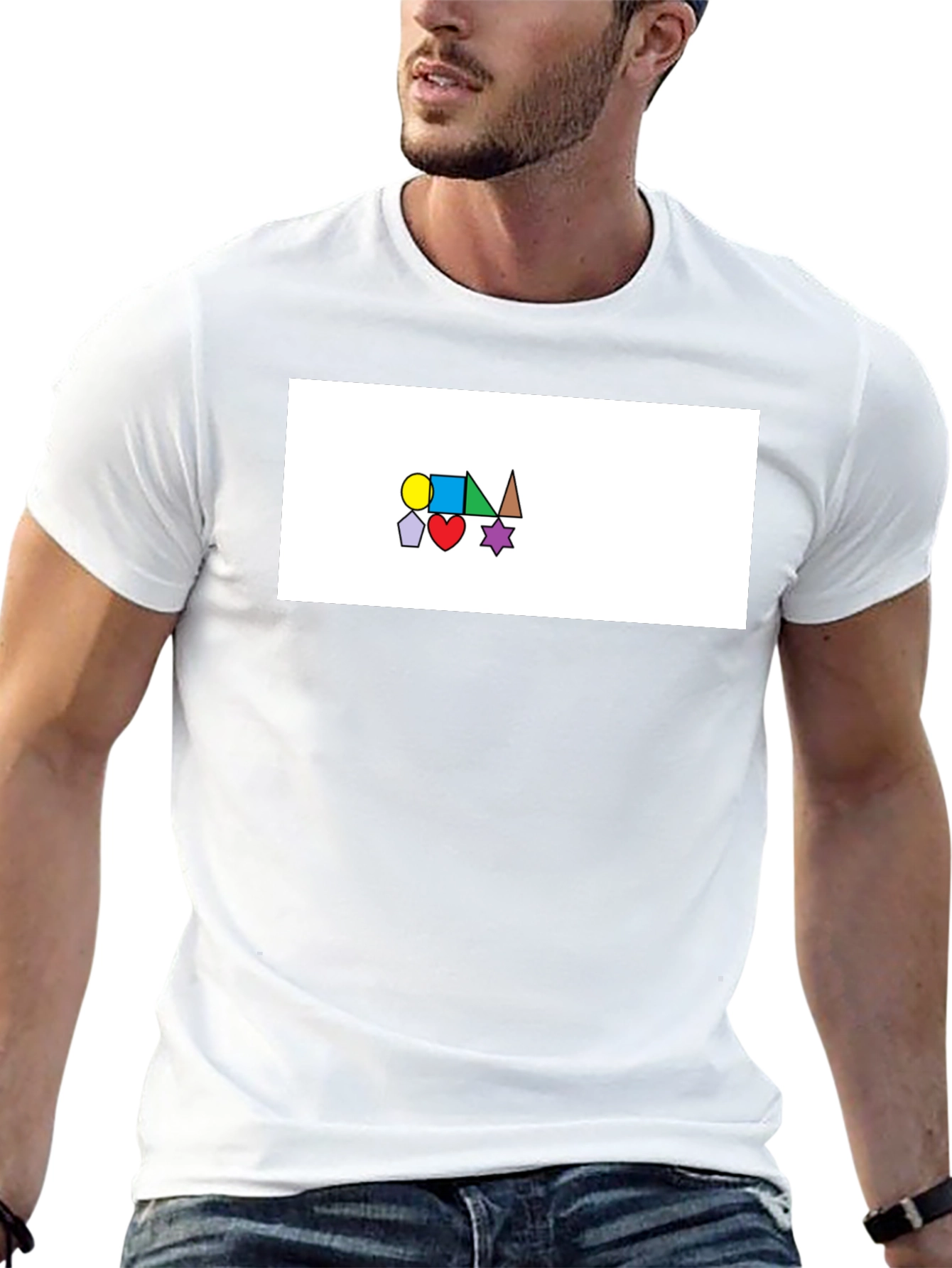 Abstract Shapes Black T-Shirt