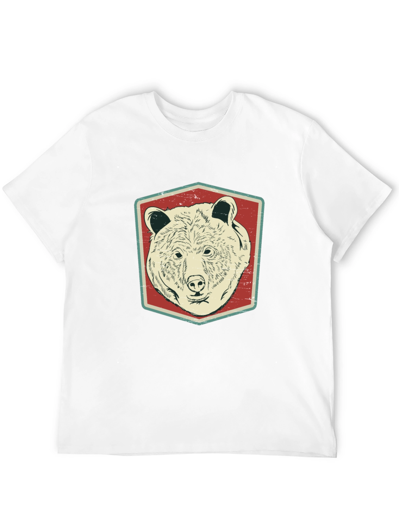 Retro Bear Graphic T-Shirt - Black Crew Neck Tee