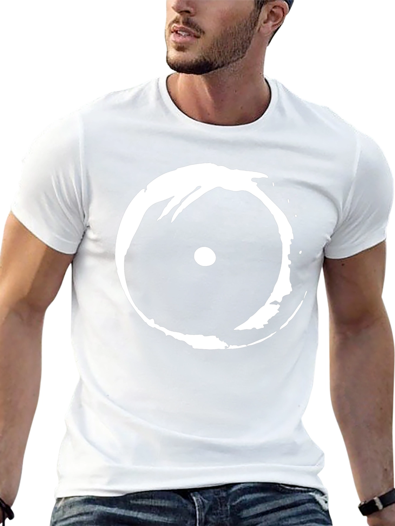 Abstract Eye Graphic Black T-Shirt
