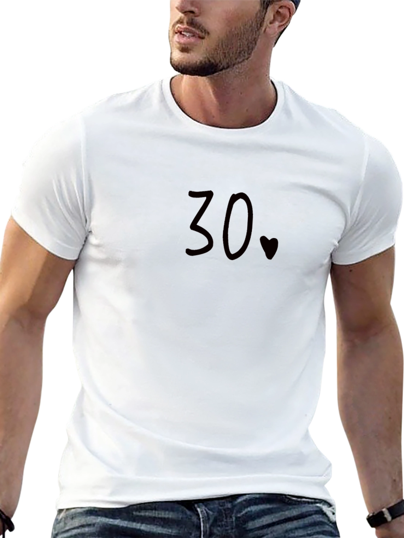 30th Birthday Heart Graphic Tee - Soft Cotton Blend