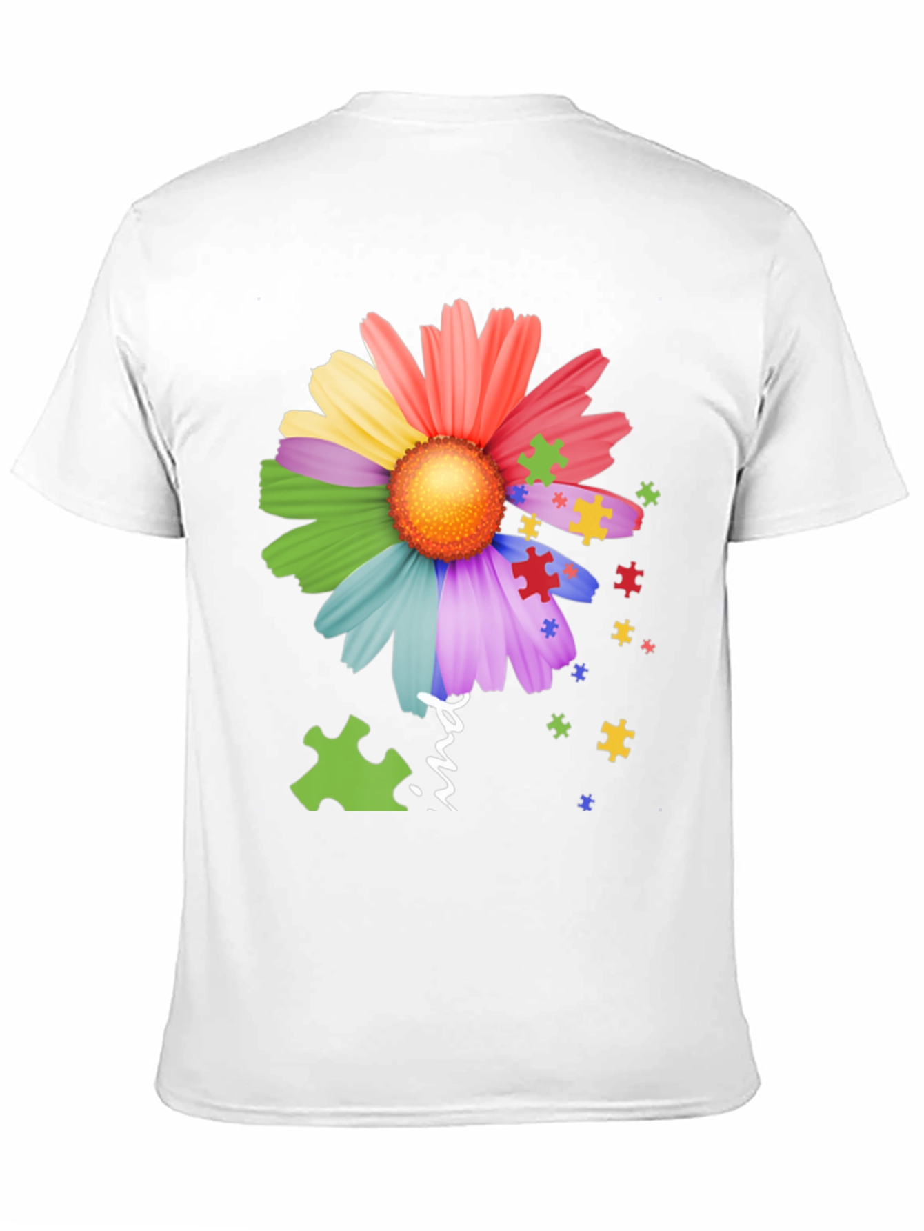 Autism Awareness Flower Puzzle Piece T-Shirt
