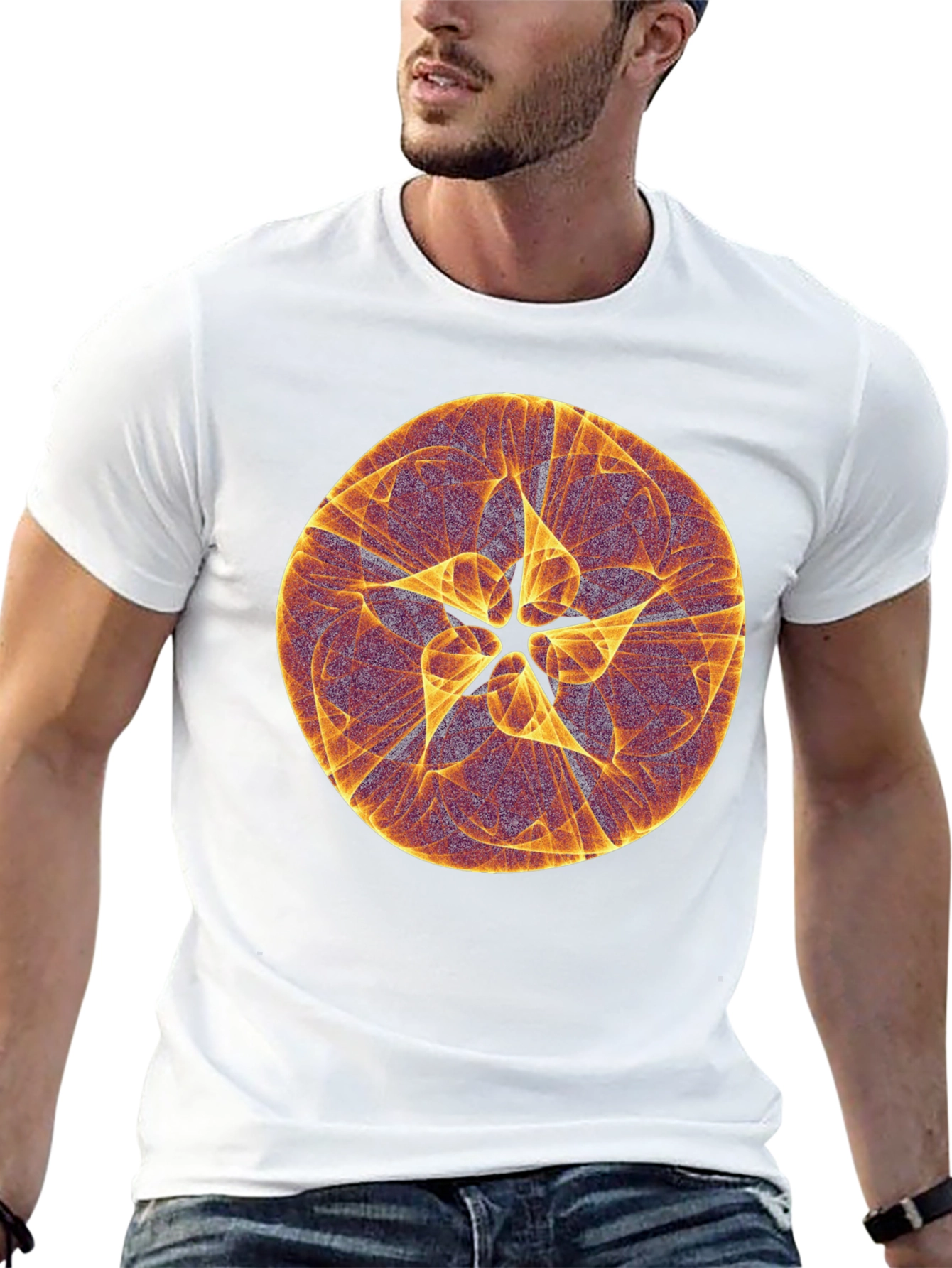 Abstract Starburst Graphic Tee