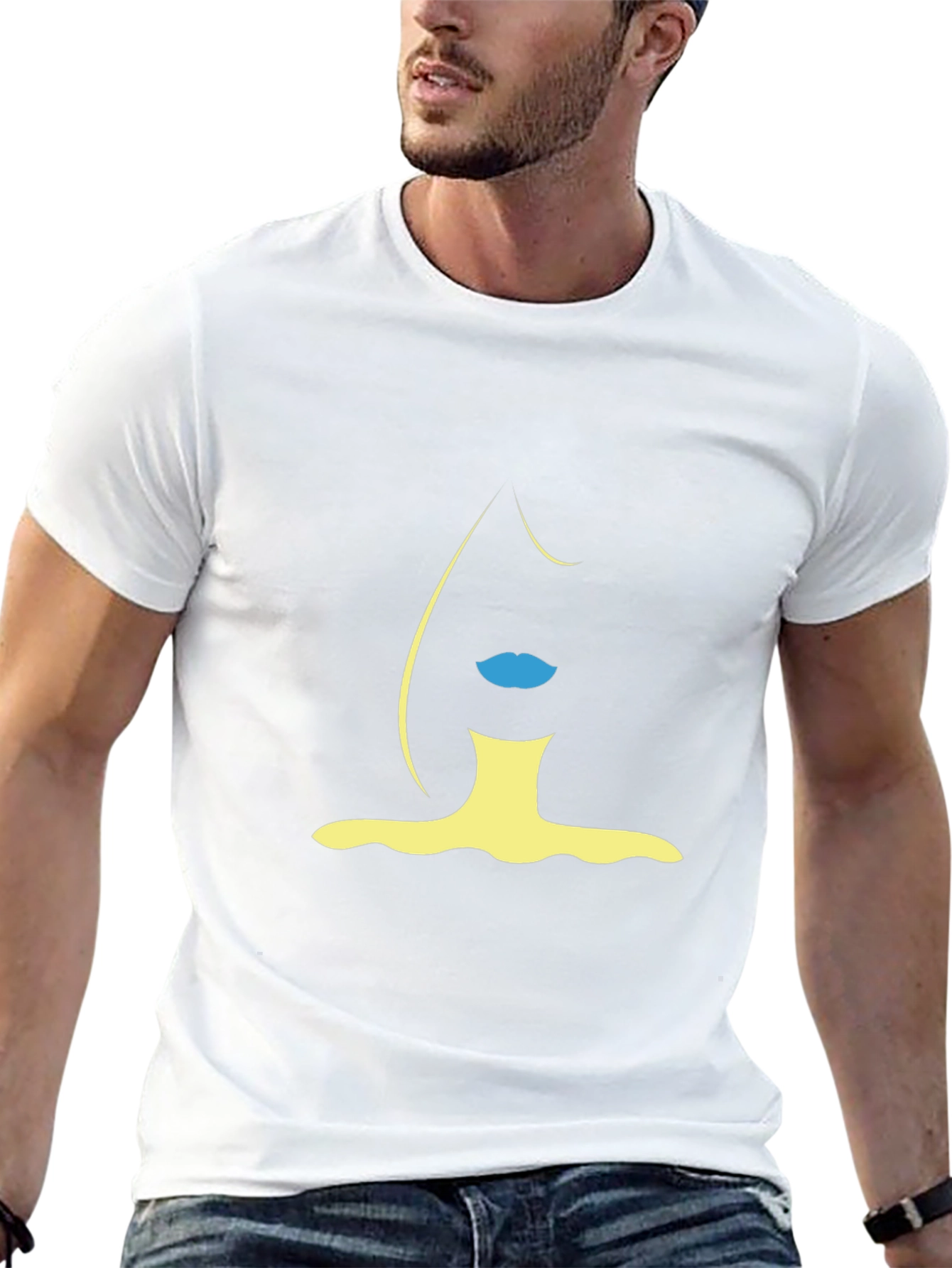 Abstract Woman Silhouette Graphic Tee - Modern Style