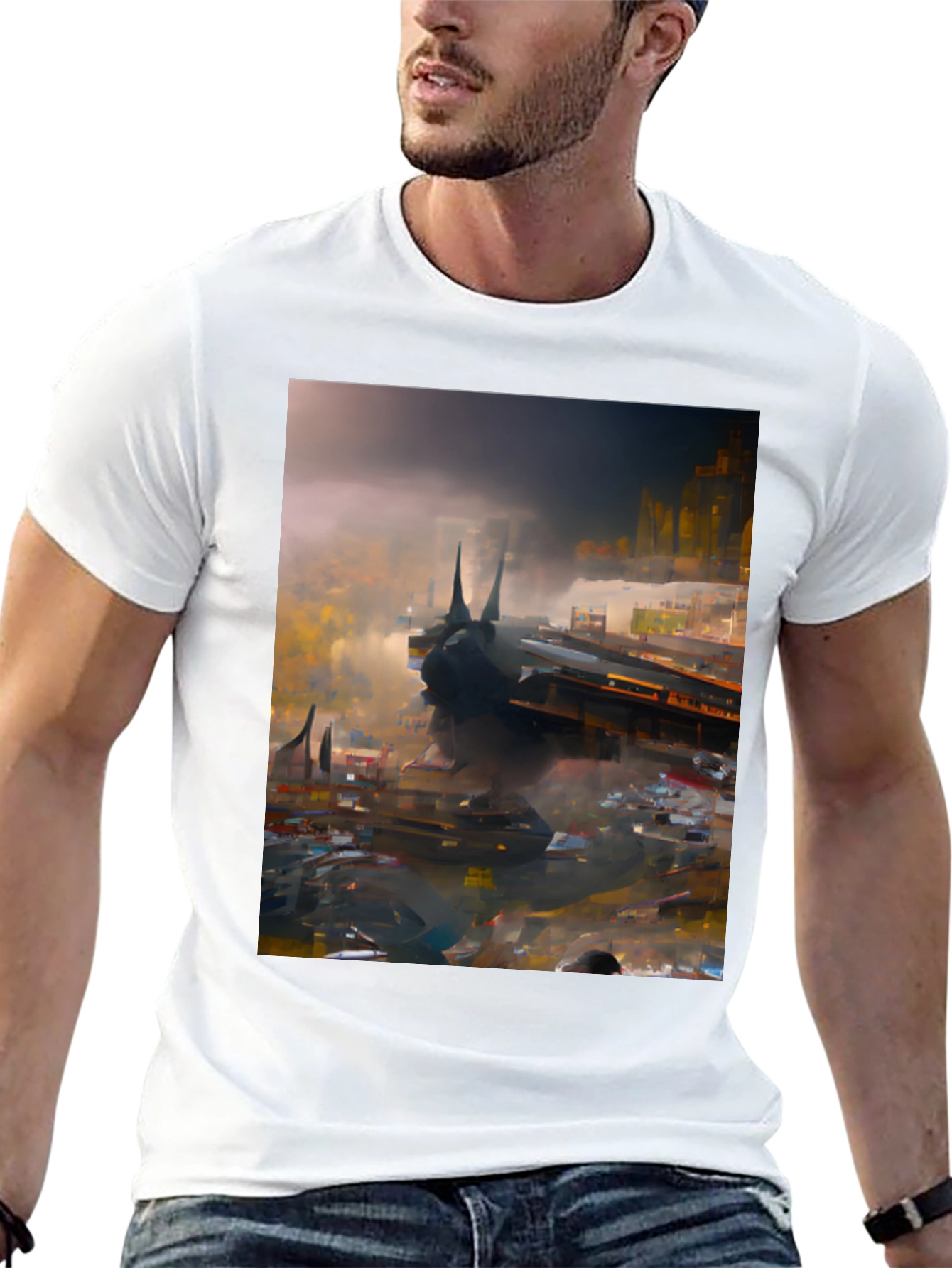 Abstract Cityscape Graphic Tee