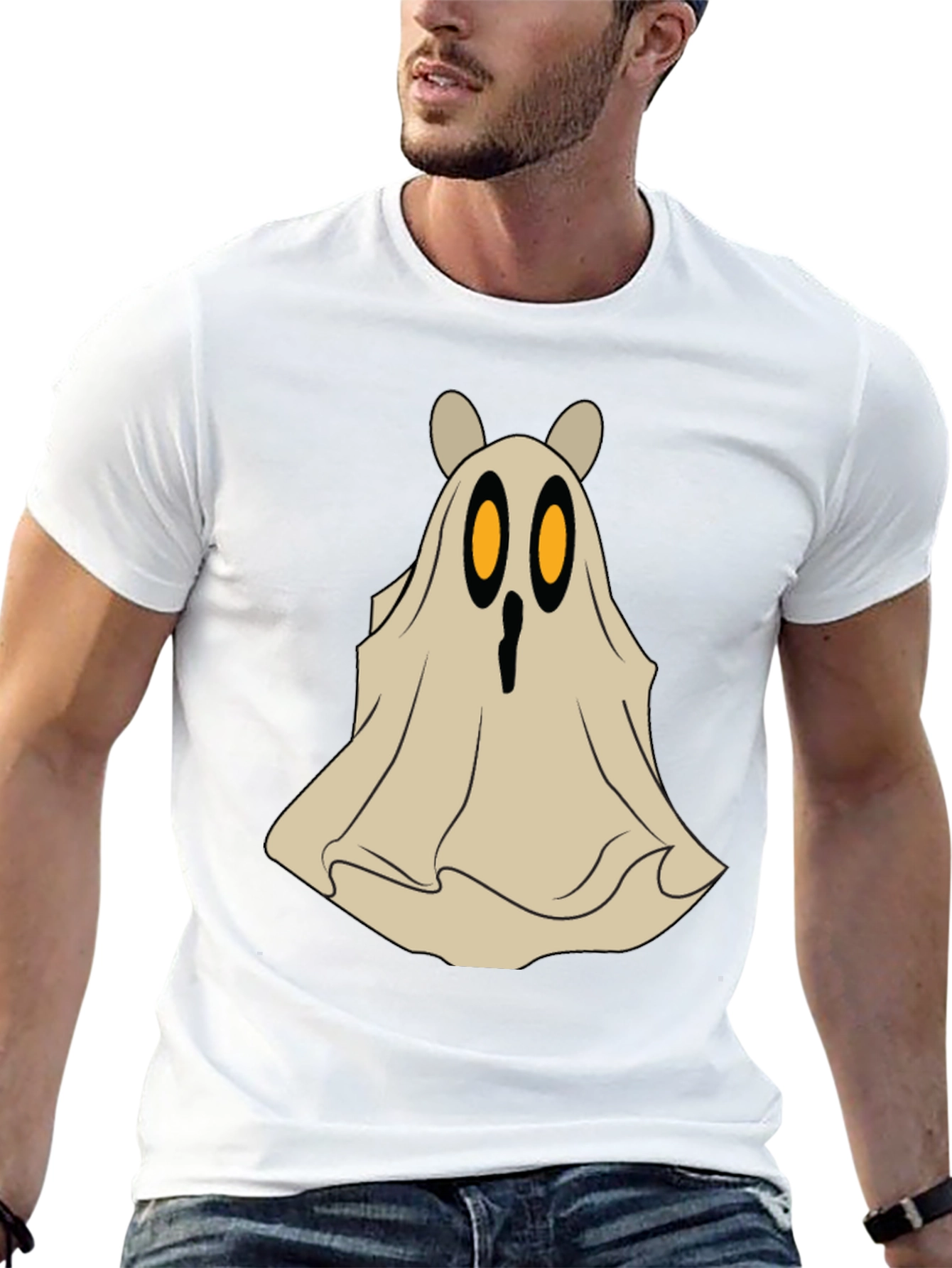Spooky Cute Bear Ghost Halloween T-Shirt