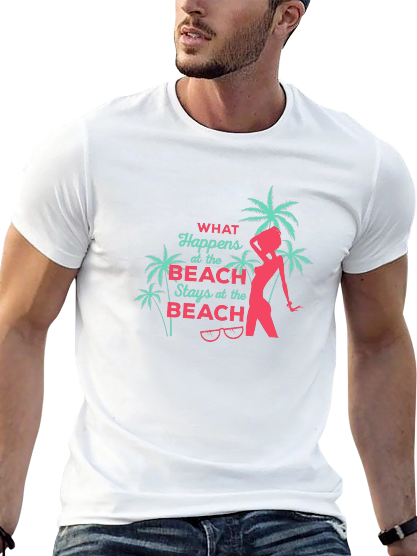Beach Vibes Black T-Shirt