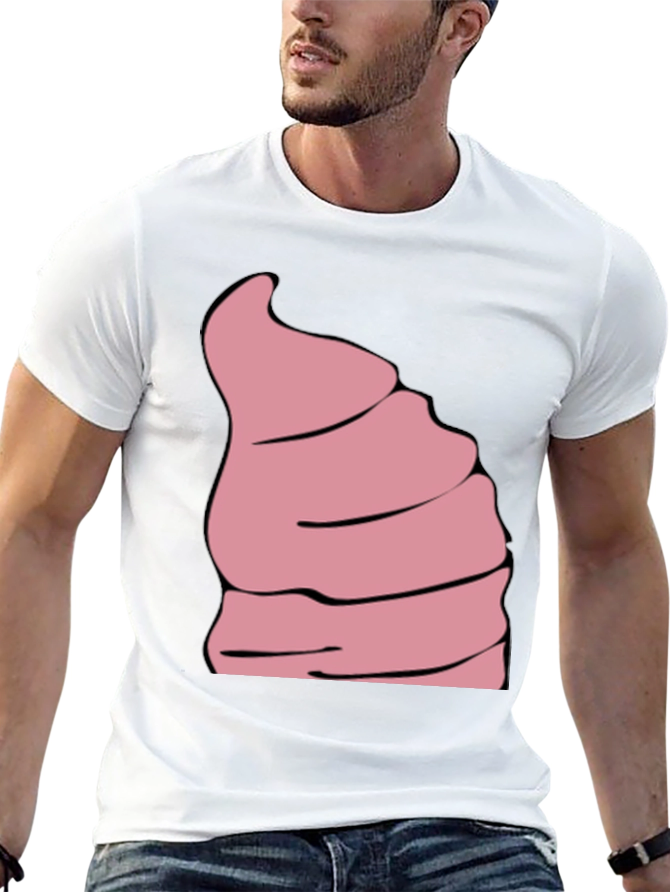 Funny Pink Ice Cream Swirl Graphic Tee