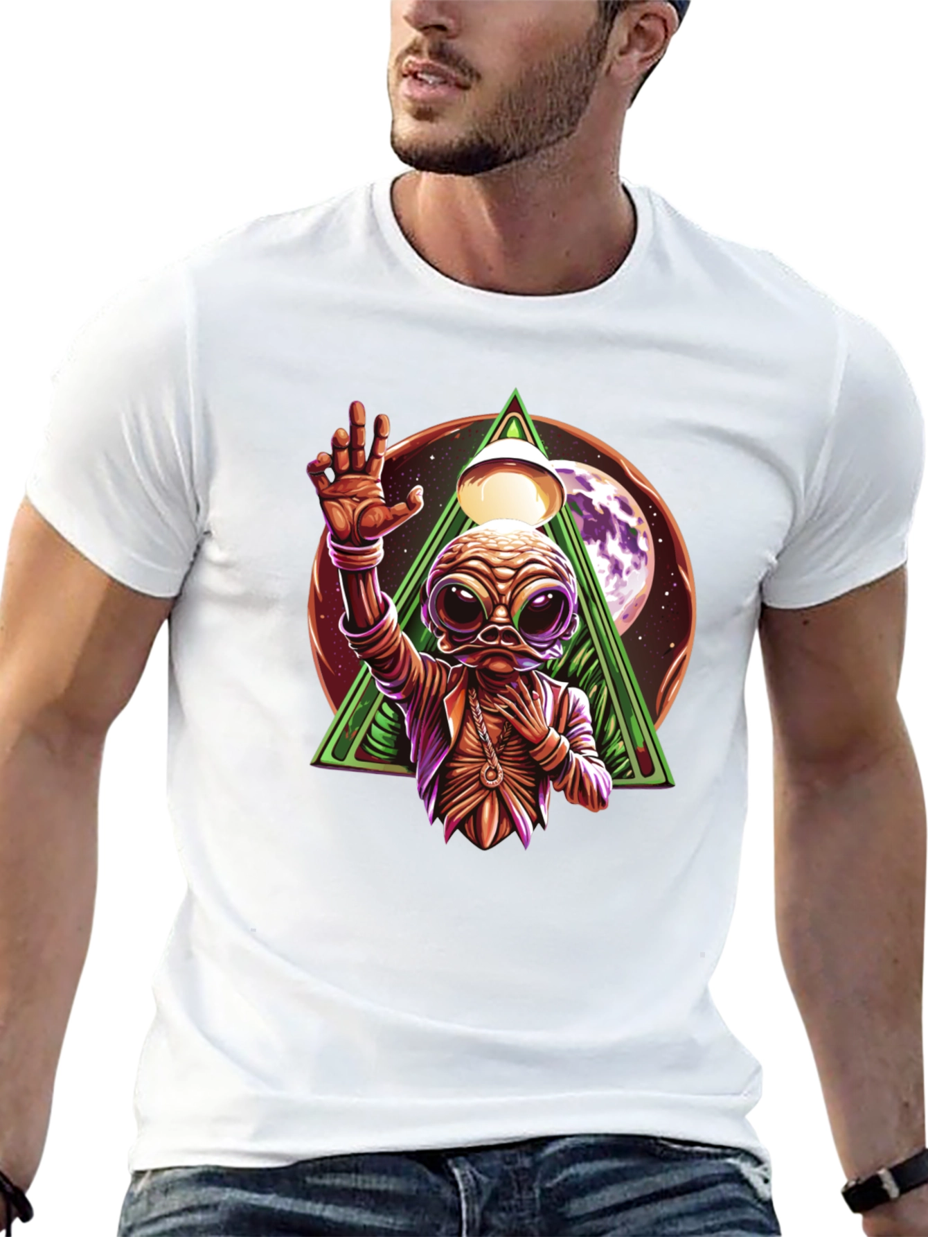 Alien Graphic Black T-Shirt - Unique Design