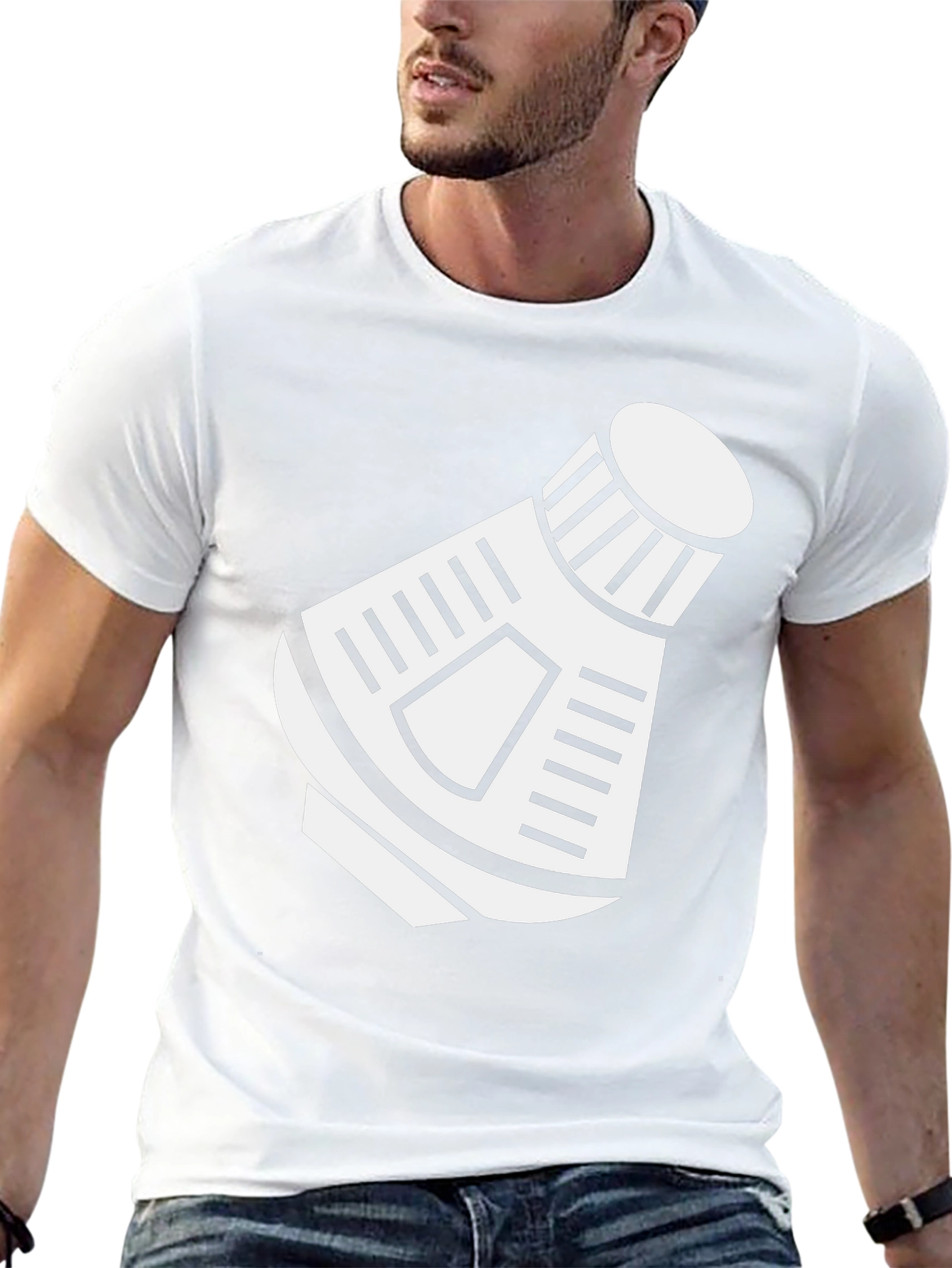 Space Capsule Graphic T-Shirt - Retro Design