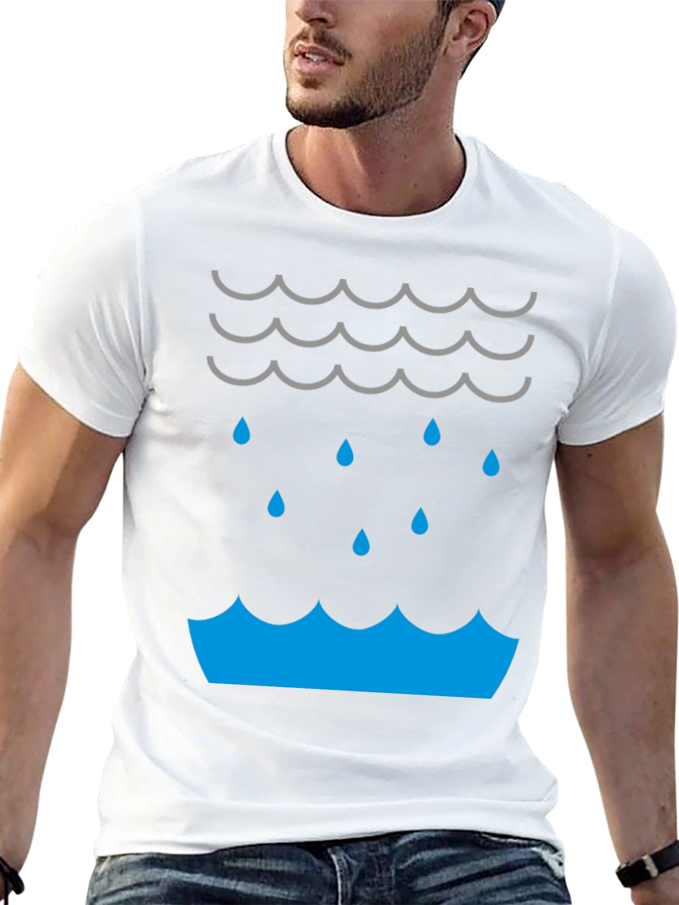 Rain Cloud Graphic Tee - Stylish Weather T-Shirt