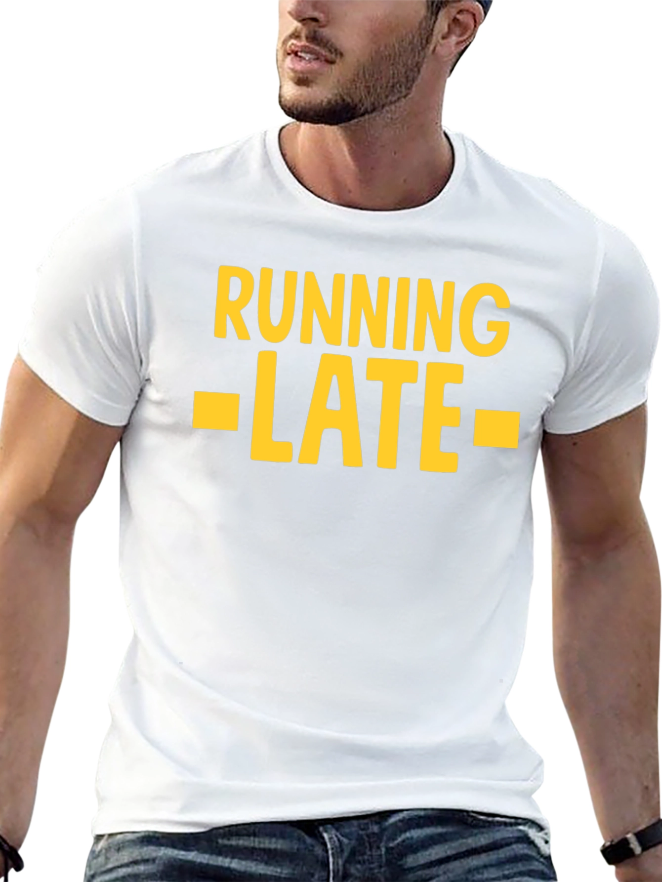 Running Late Graphic T-Shirt - Black Cotton Tee