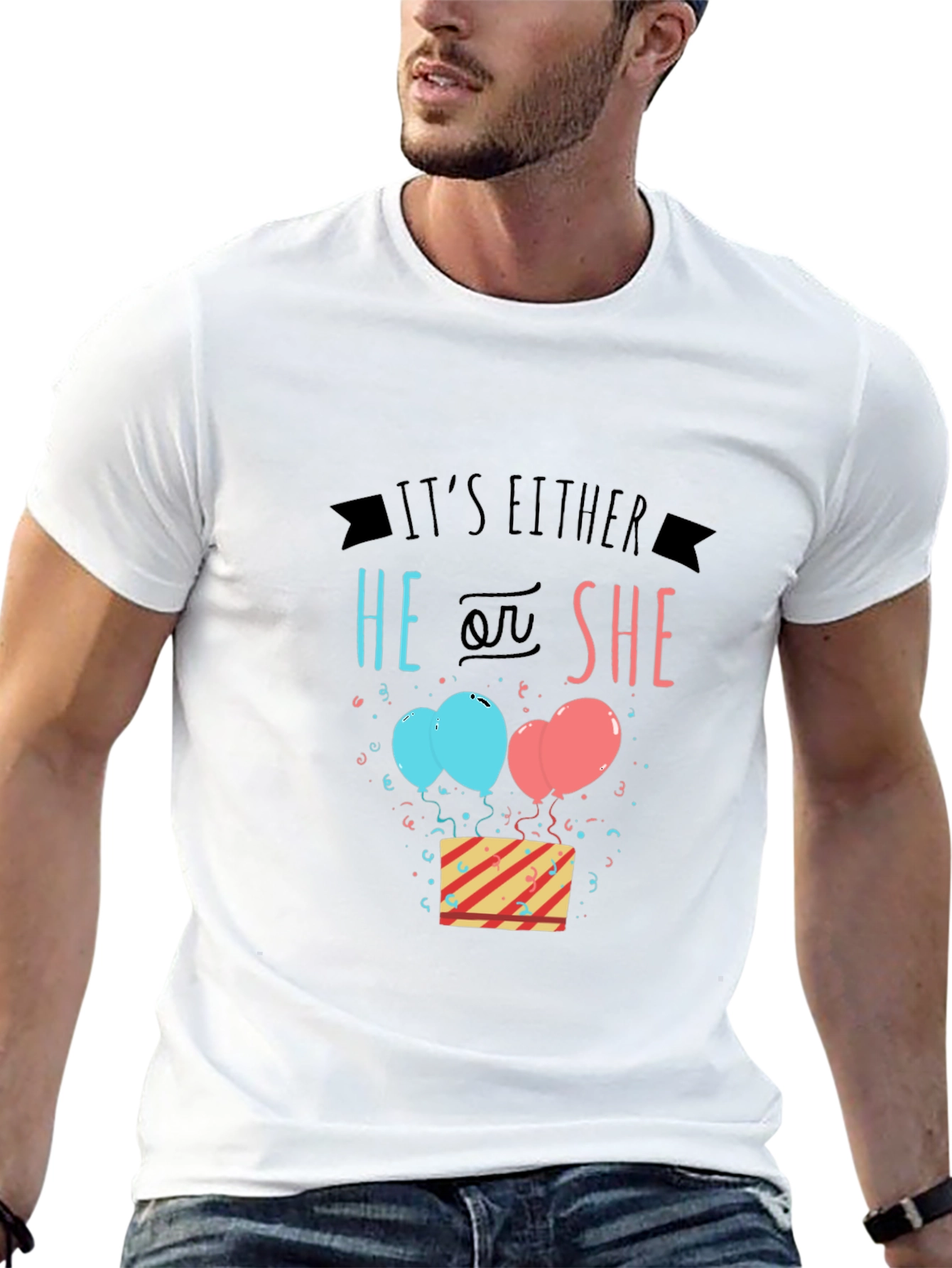 Gender Reveal T-Shirt - He or She!