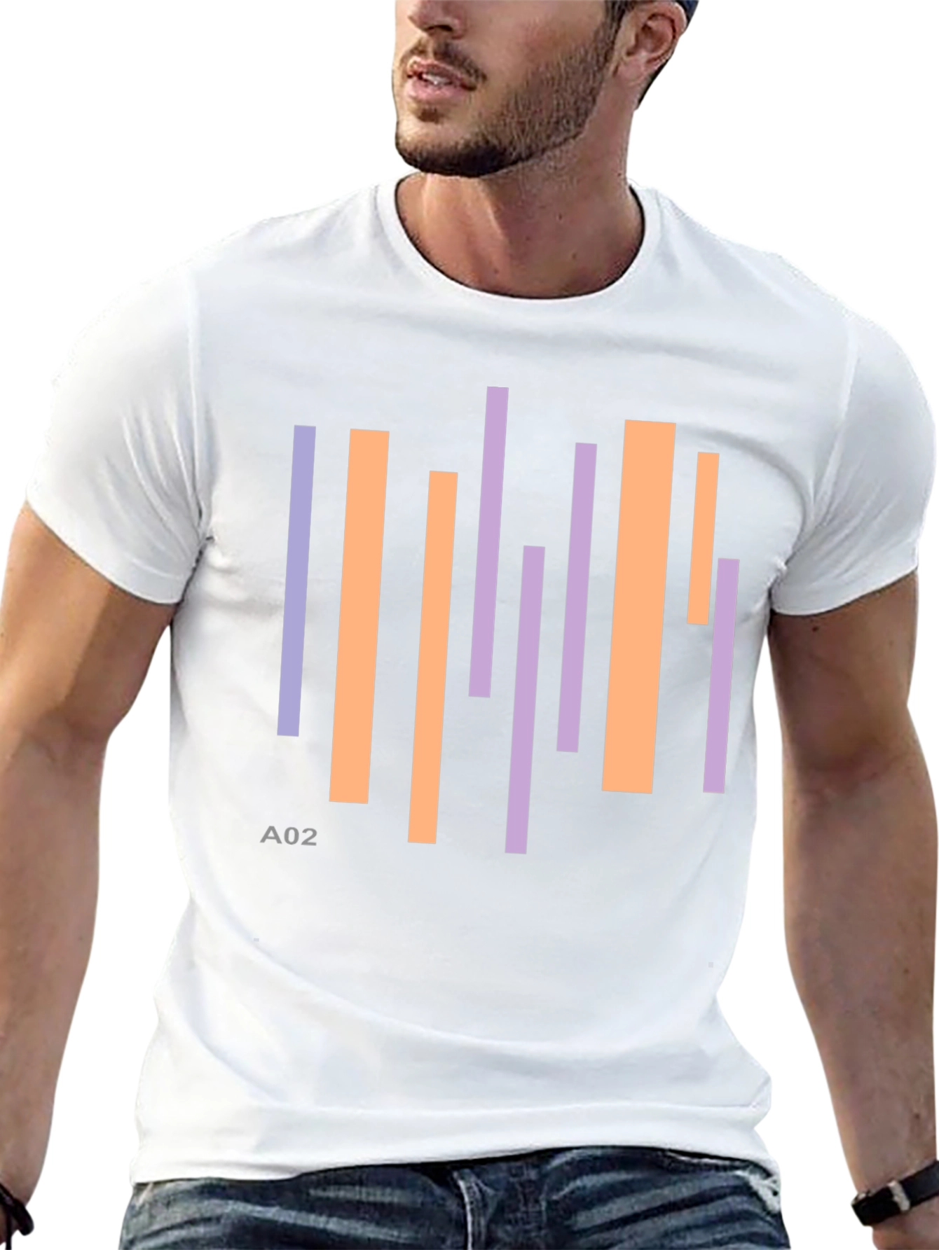 Abstract Stripes Black T-Shirt