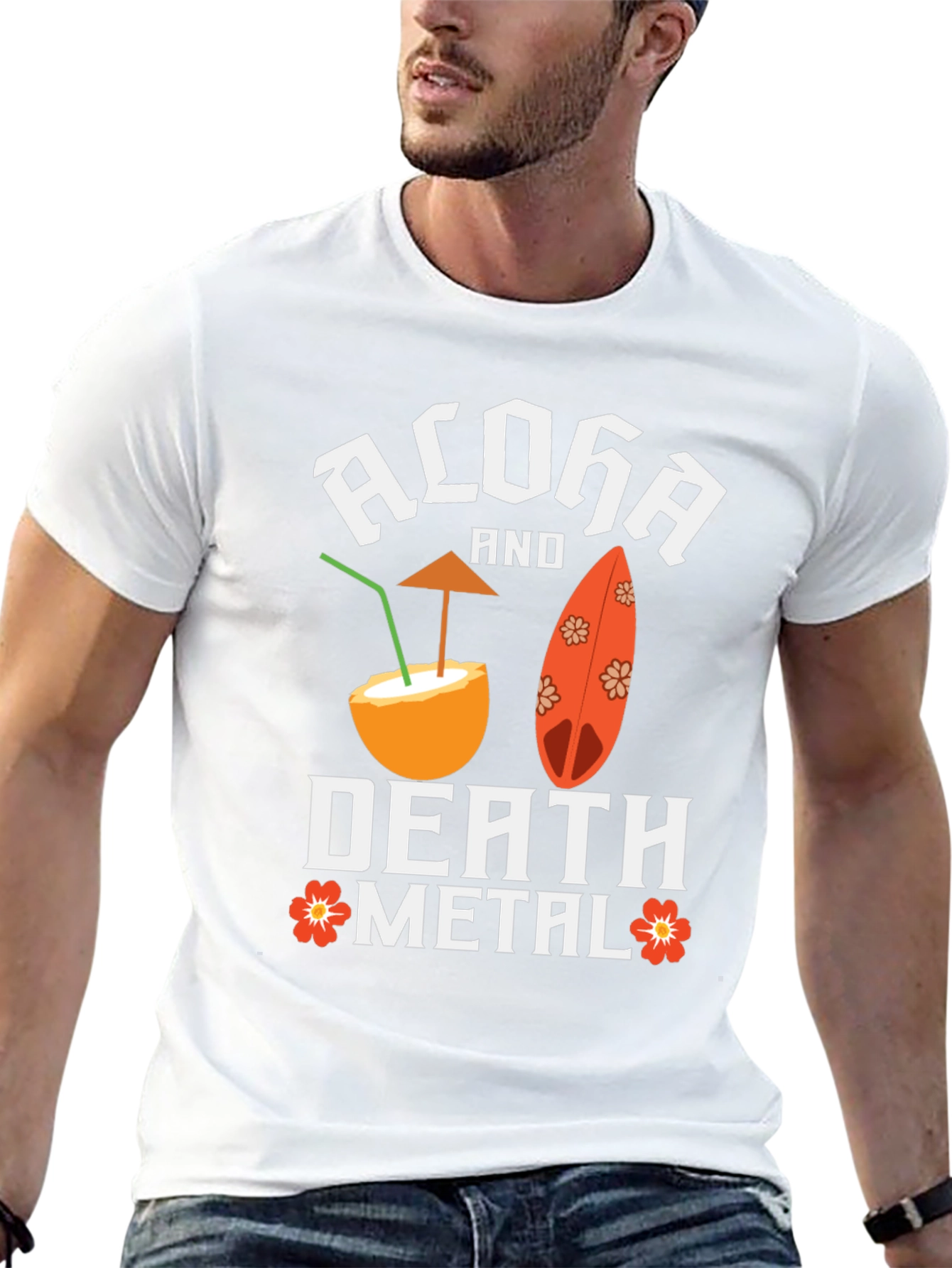 Aloha Death Metal Graphic T-Shirt