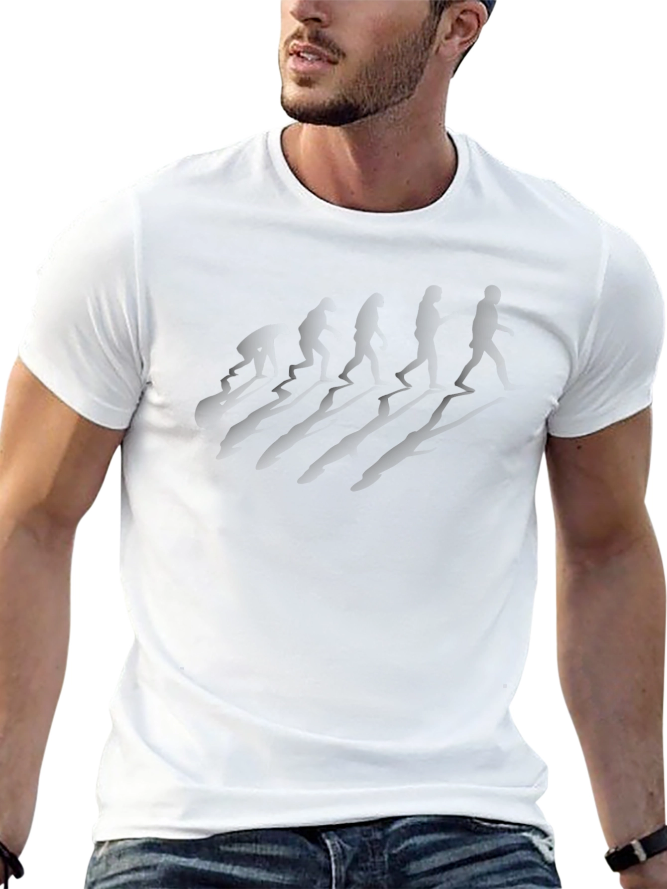 Abstract Silhouette Black T-Shirt