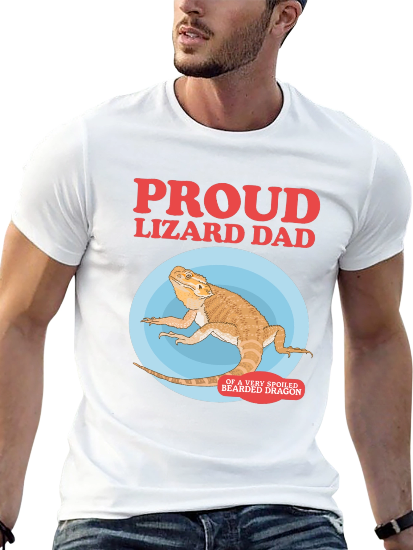 Proud Lizard Dad Bearded Dragon Graphic Tee