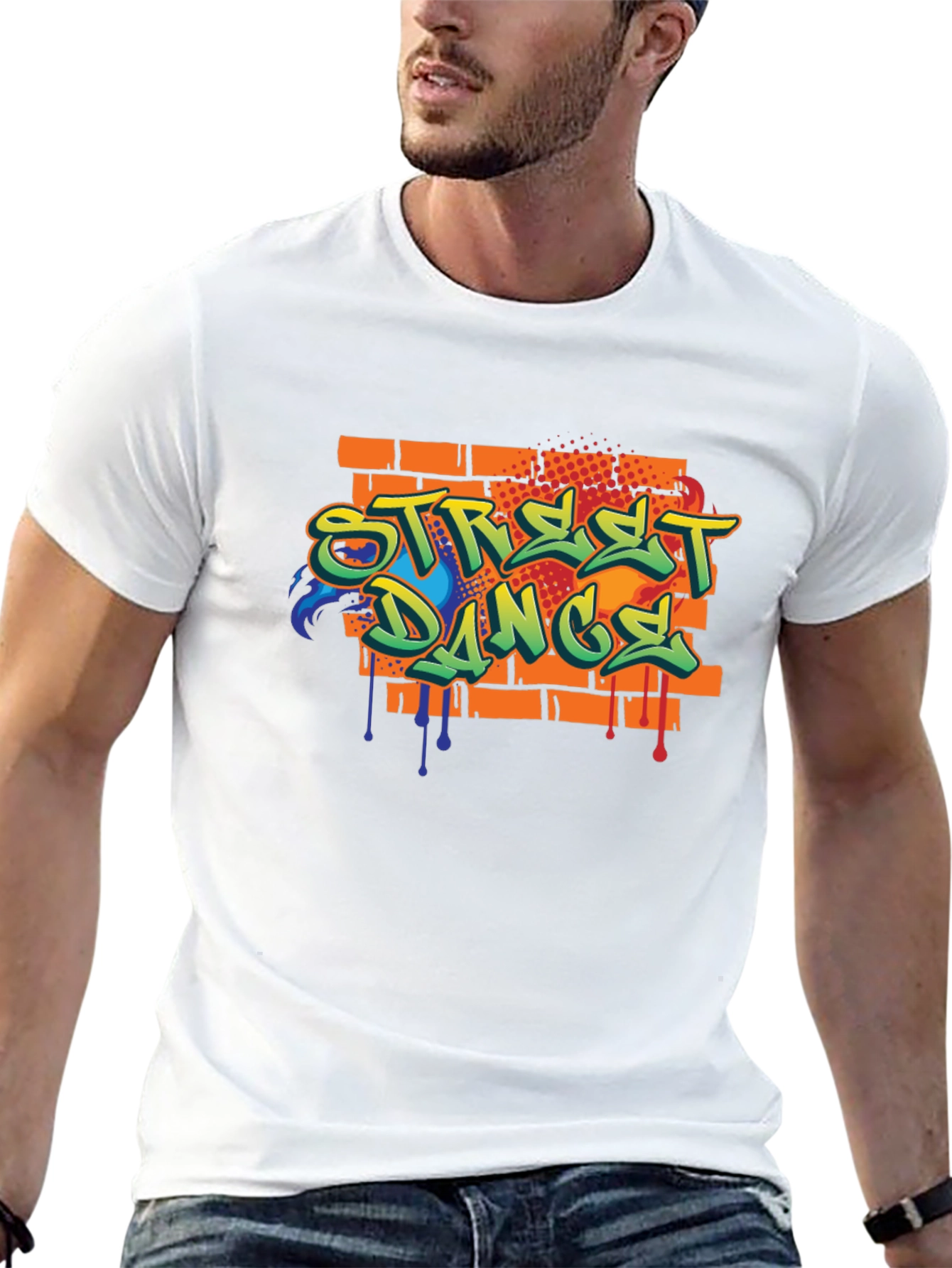 Street Dance Graphic Black T-Shirt