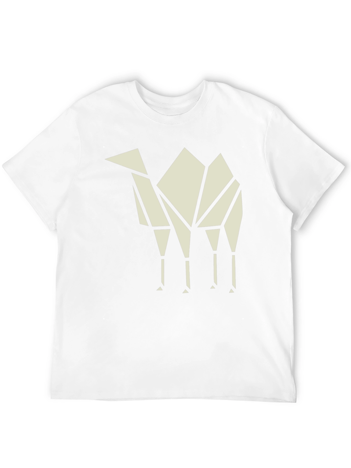 Geometric Camel T-Shirt - Modern Graphic Tee