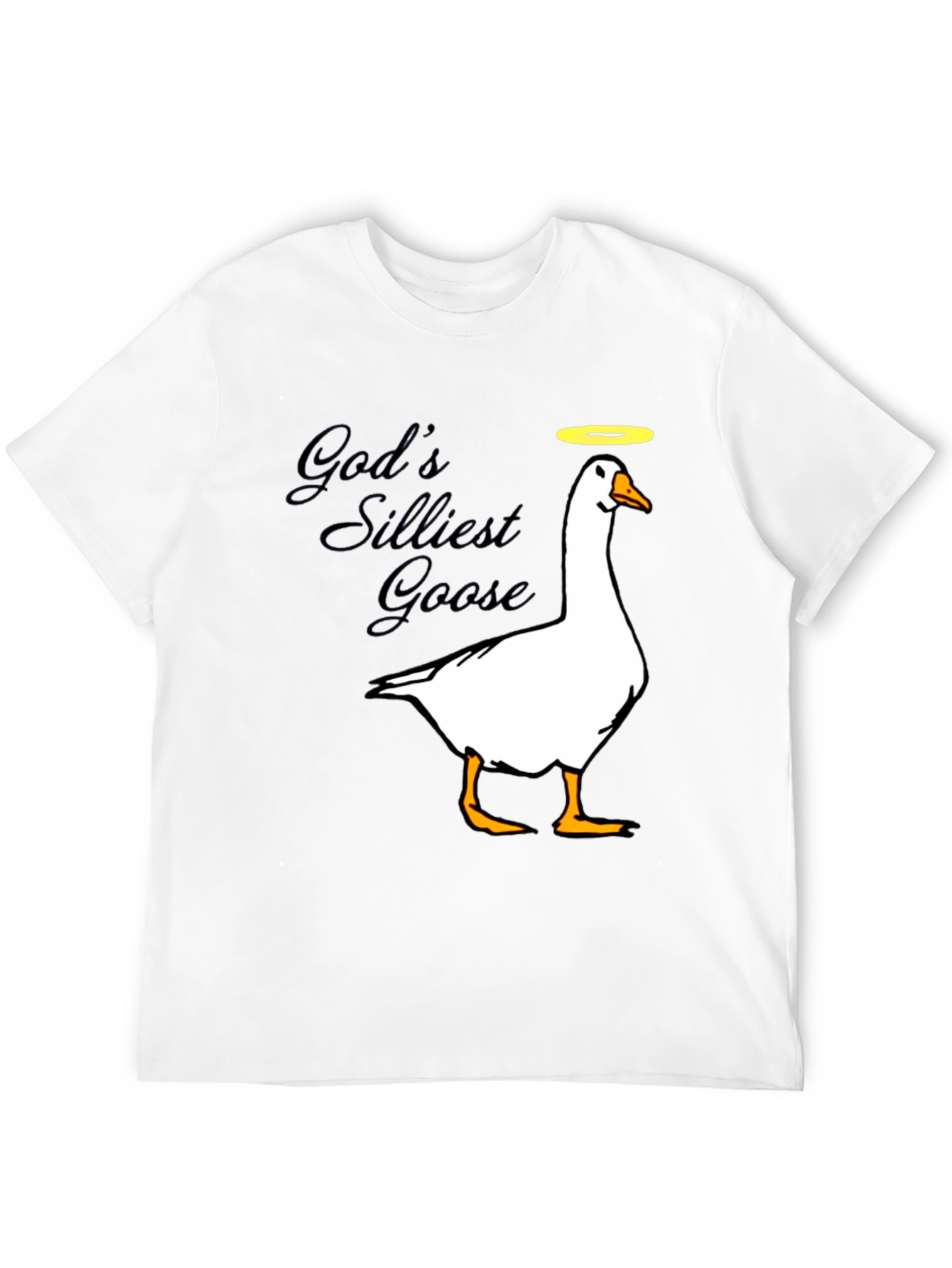 Gods Silliest Goose Black Graphic T-Shirt