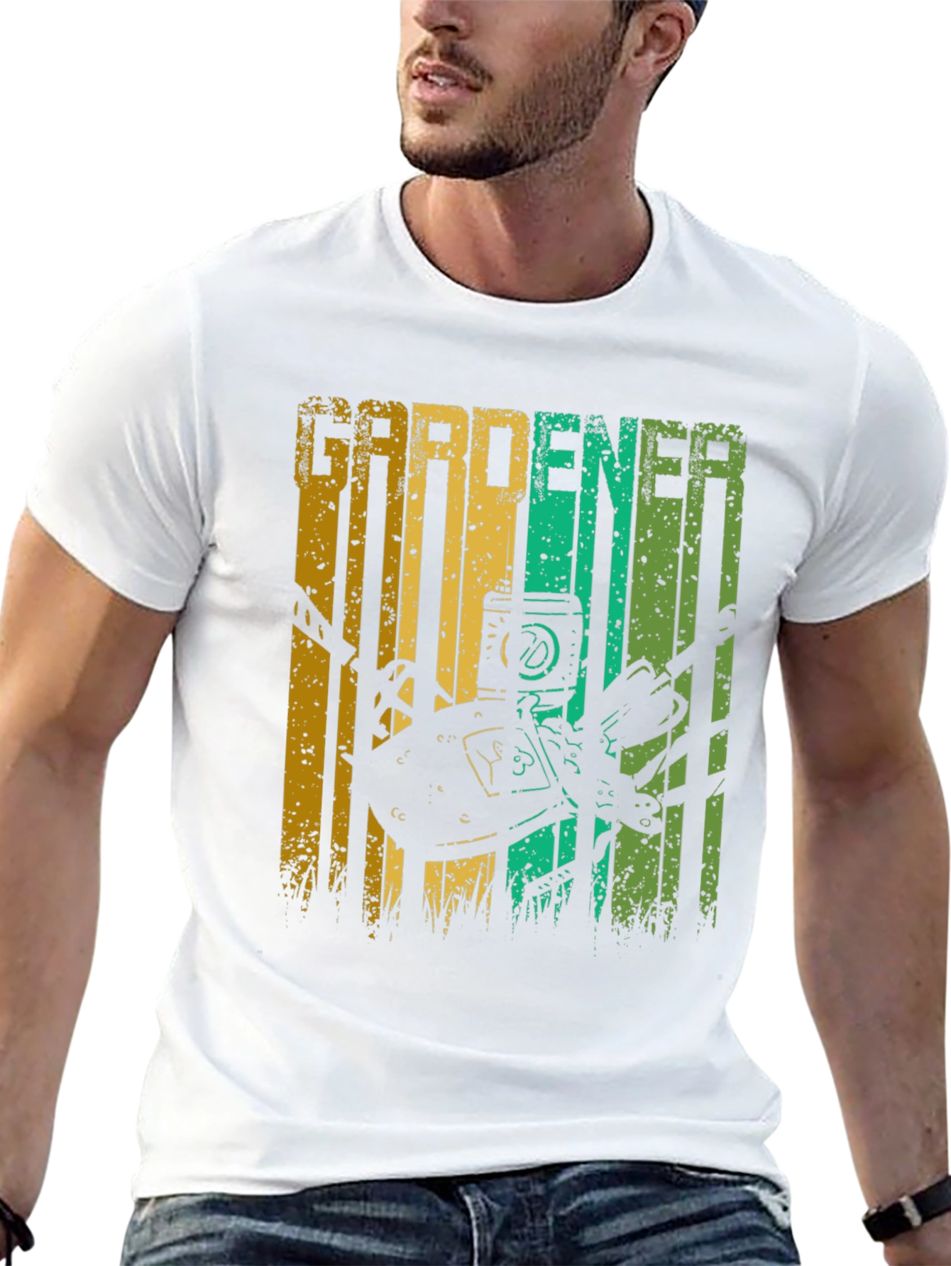 Gardener Graphic Print T-Shirt - Black Cotton