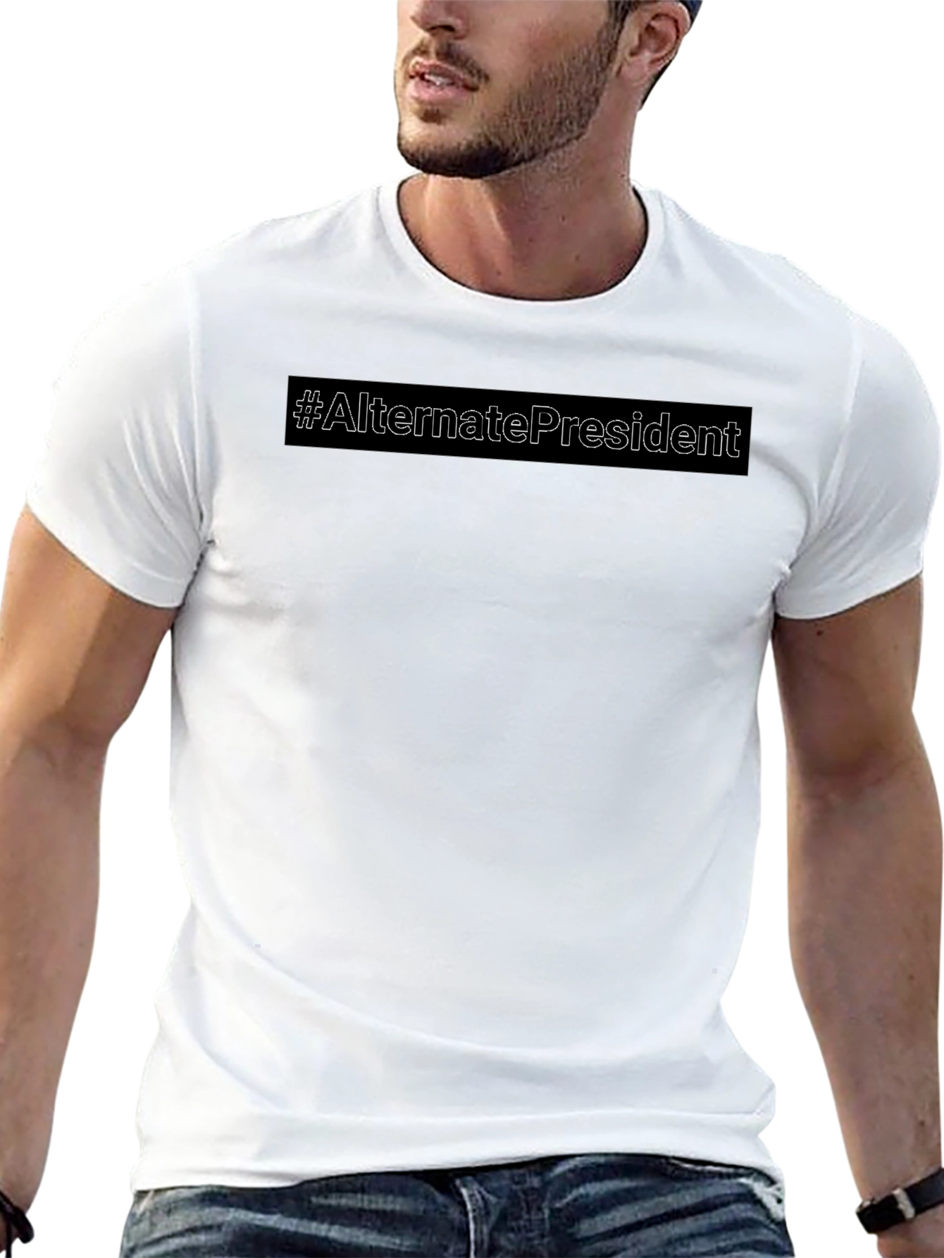 Alternate President Black Cotton Tee