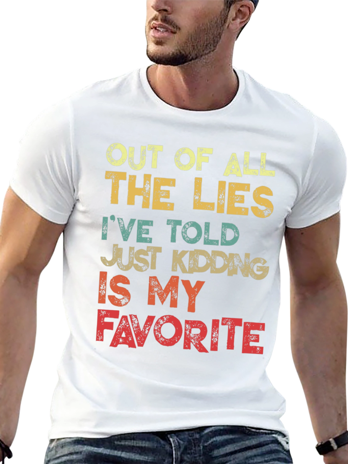 Funny Sarcastic Graphic Tee - Just Kidding