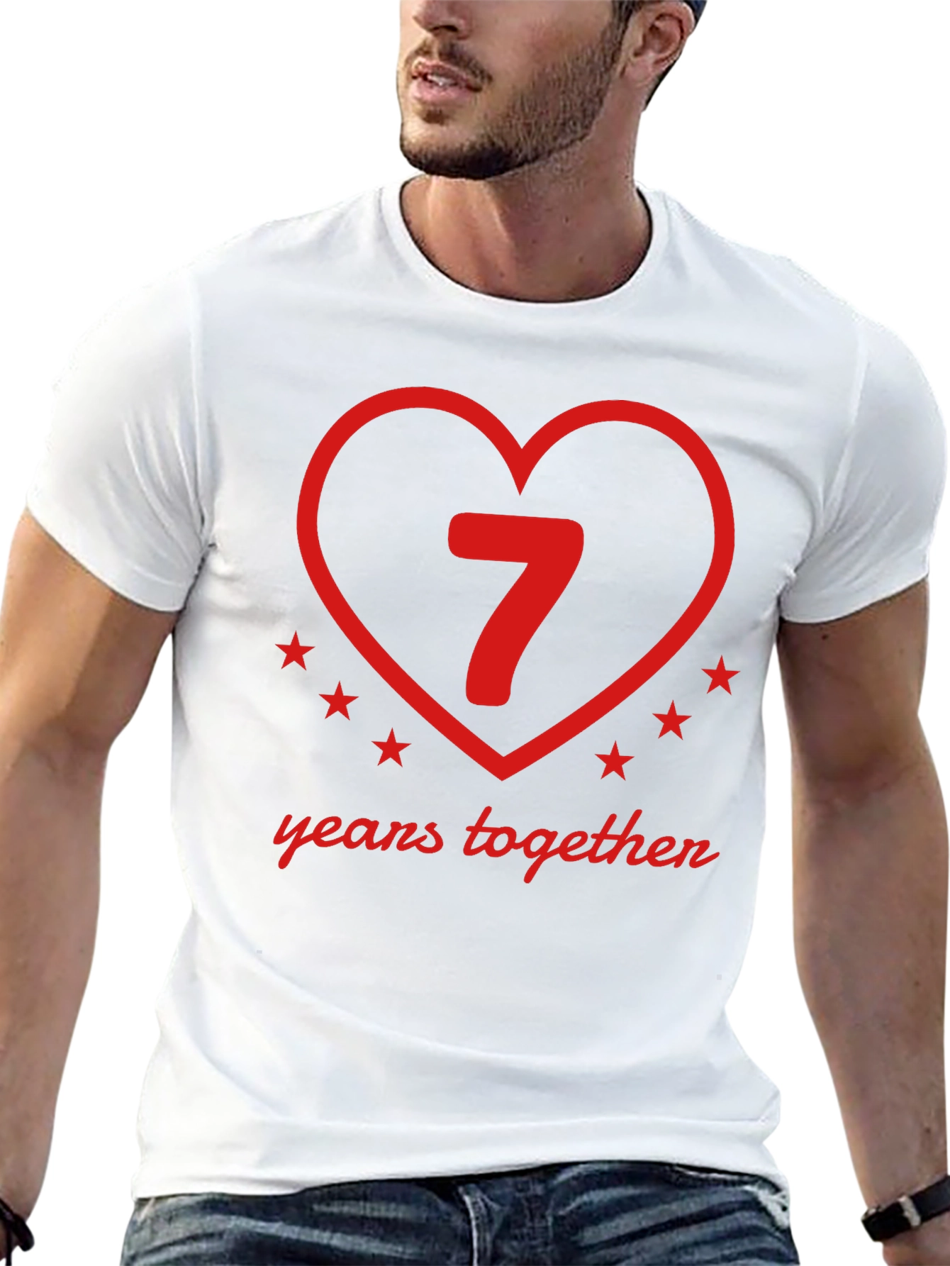 7 Years Together Anniversary Tee