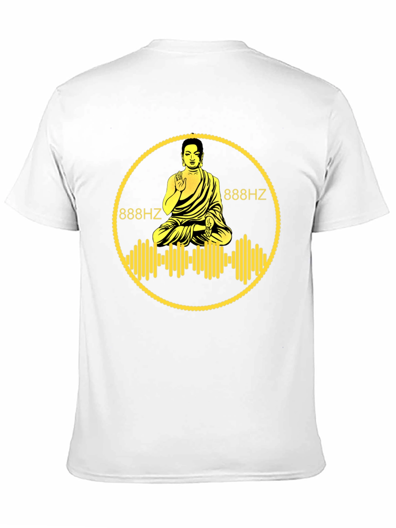 888Hz Buddha Graphic T-Shirt - Sacred Sound Waves