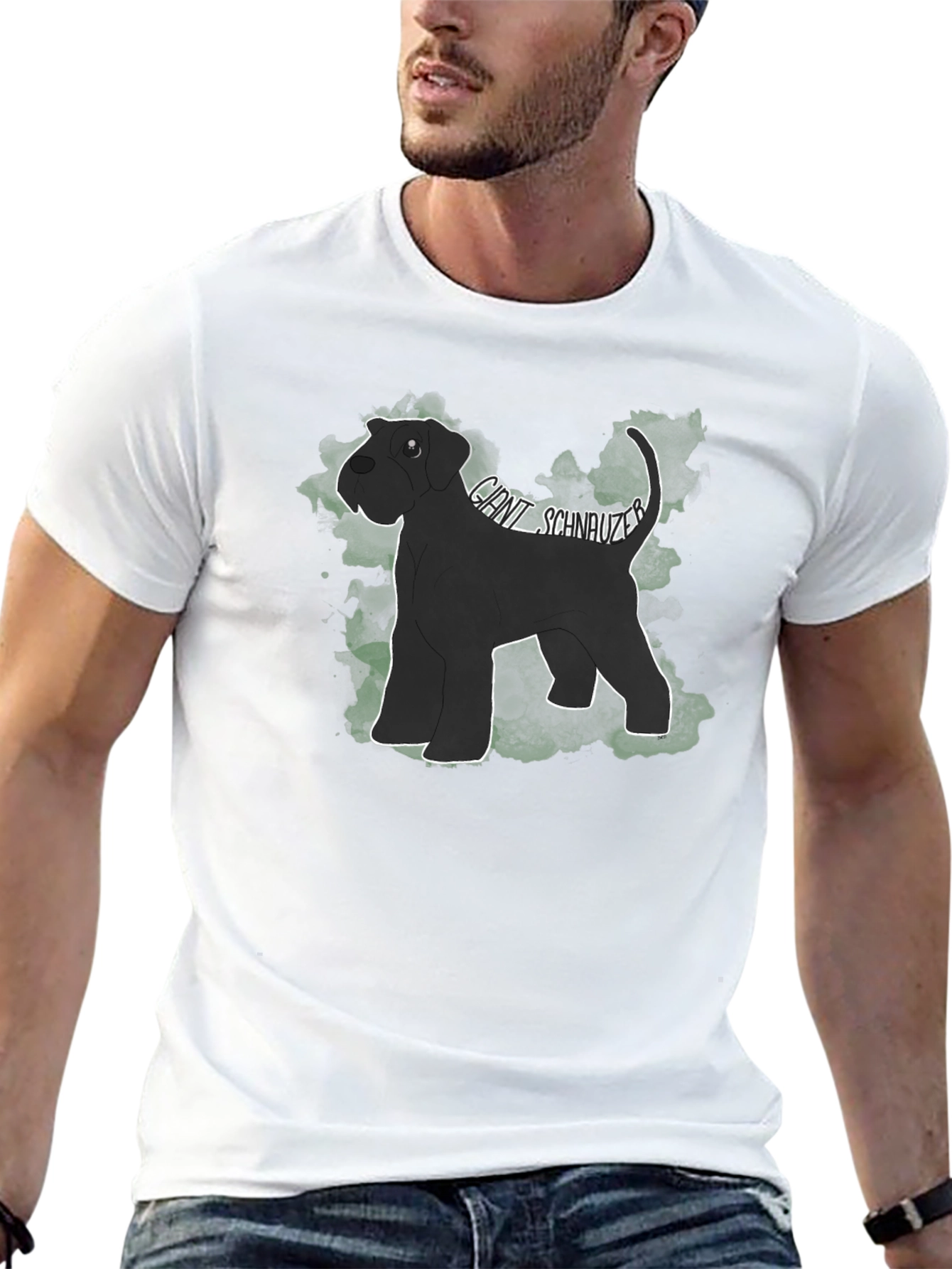 Giant Schnauzer Dog T-Shirt - Black Tee