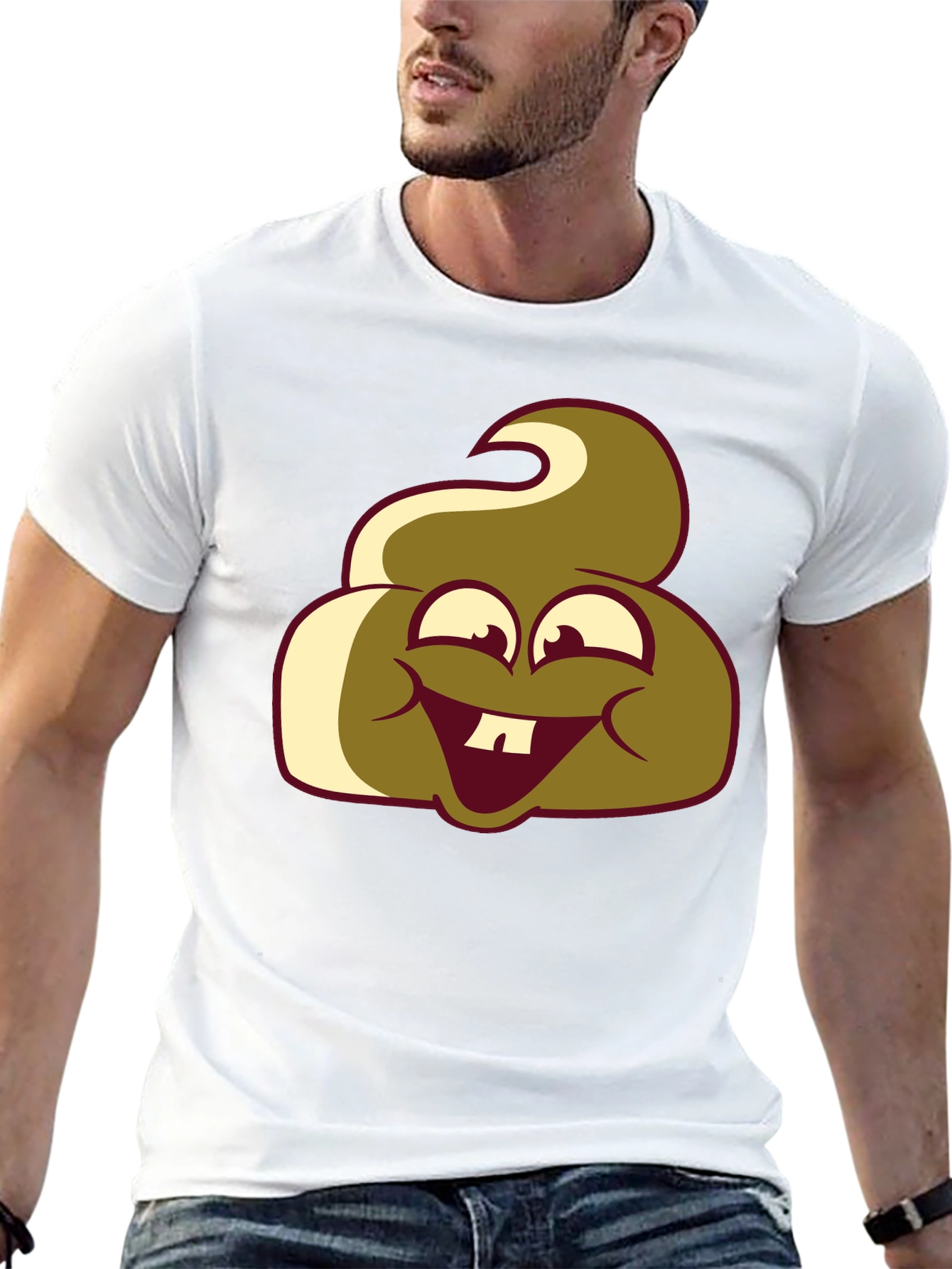 Funny Poop Emoji Graphic T-Shirt
