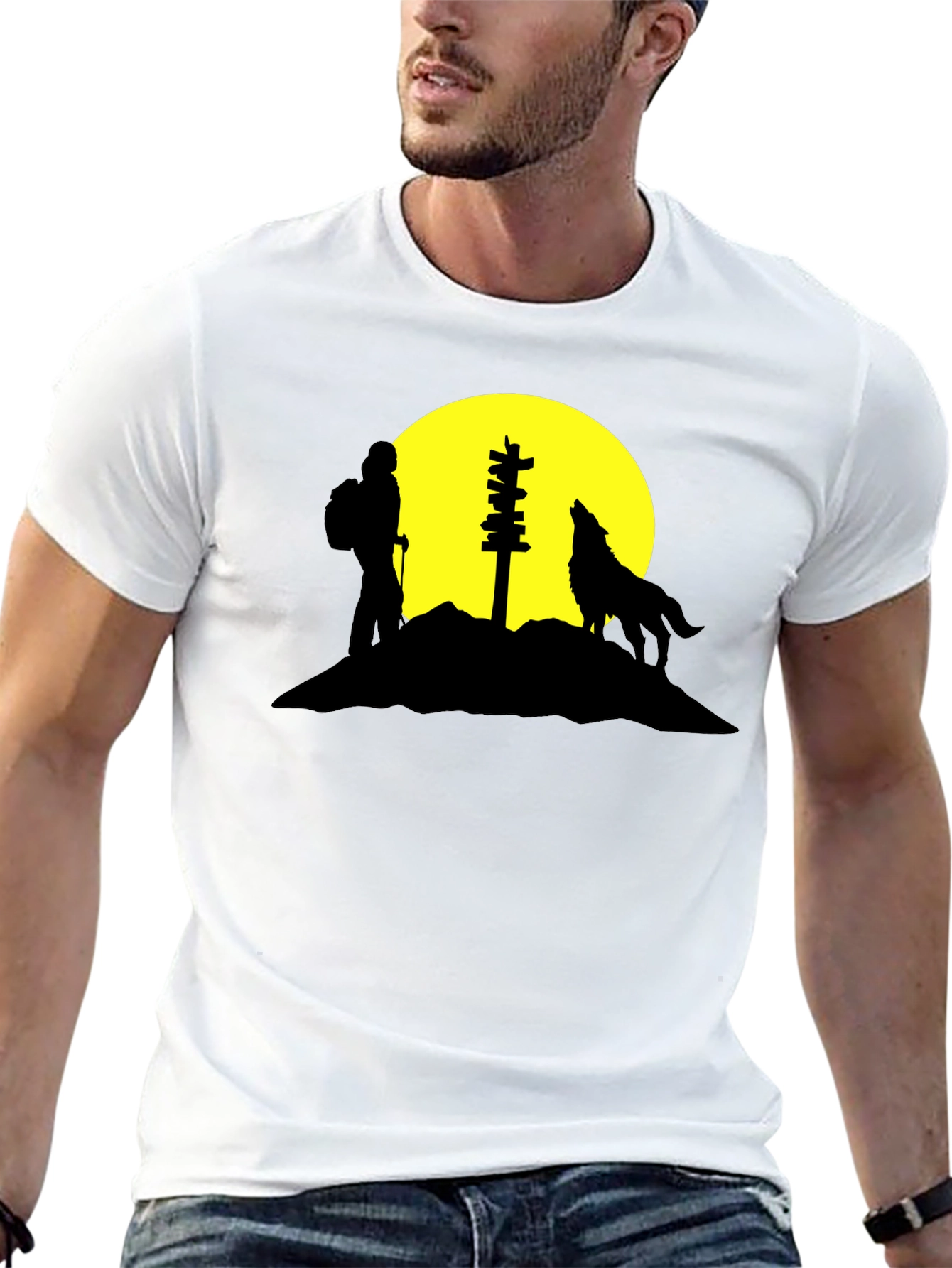 Hiking Wolf Black T-Shirt