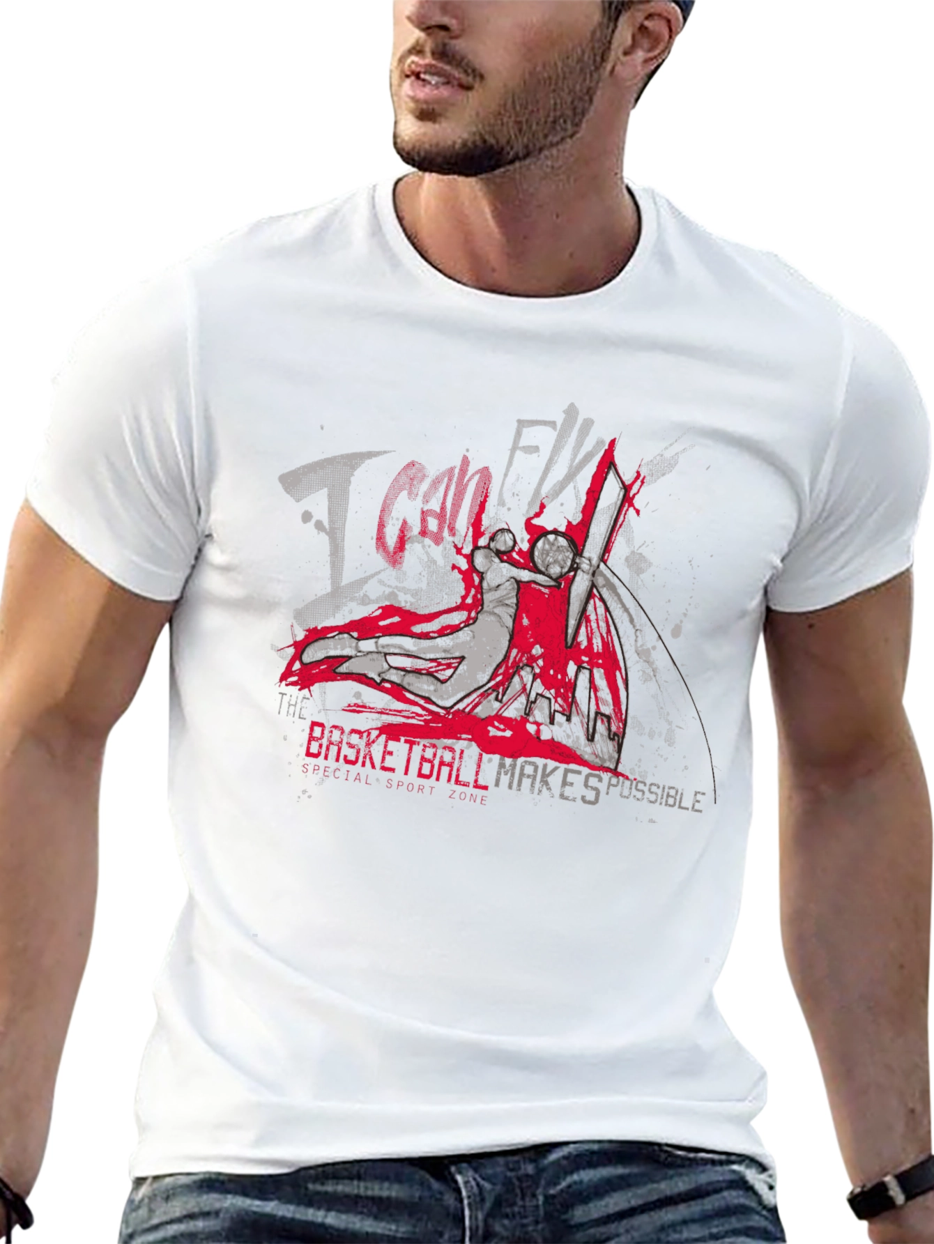 I Can Fly Basketball Graphic T-Shirt