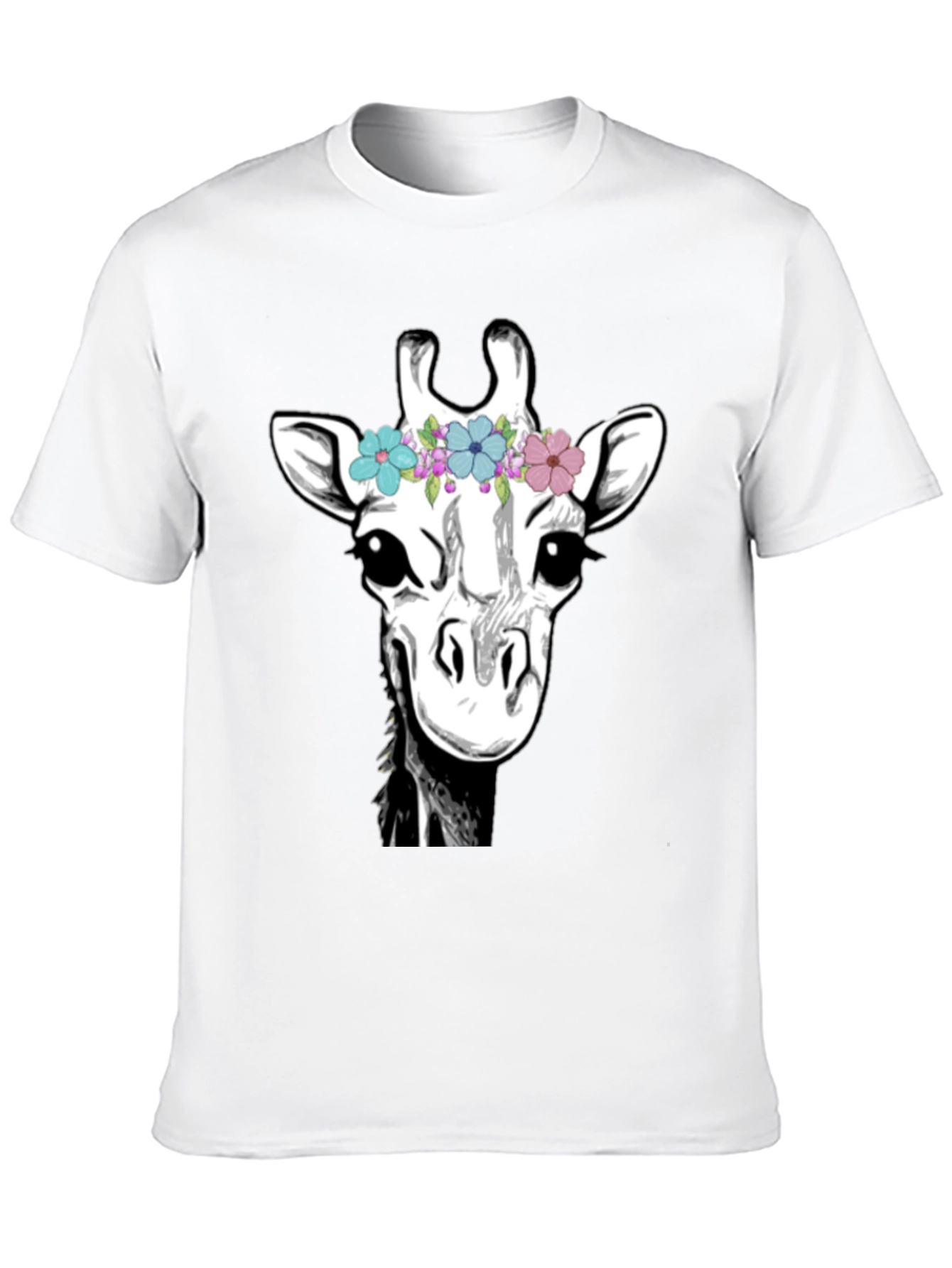 Giraffe Flower Crown Graphic Tee