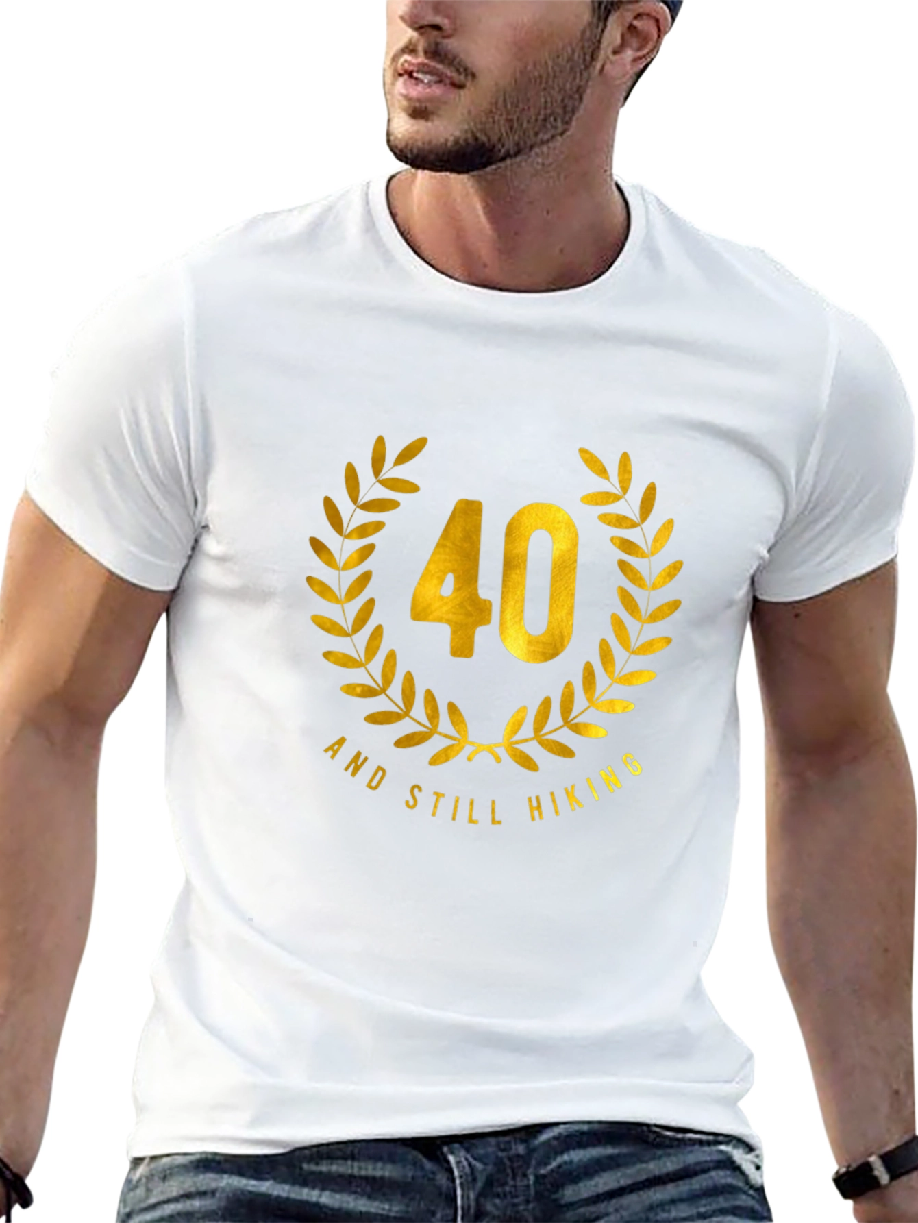40 and Still Hiking Black T-Shirt