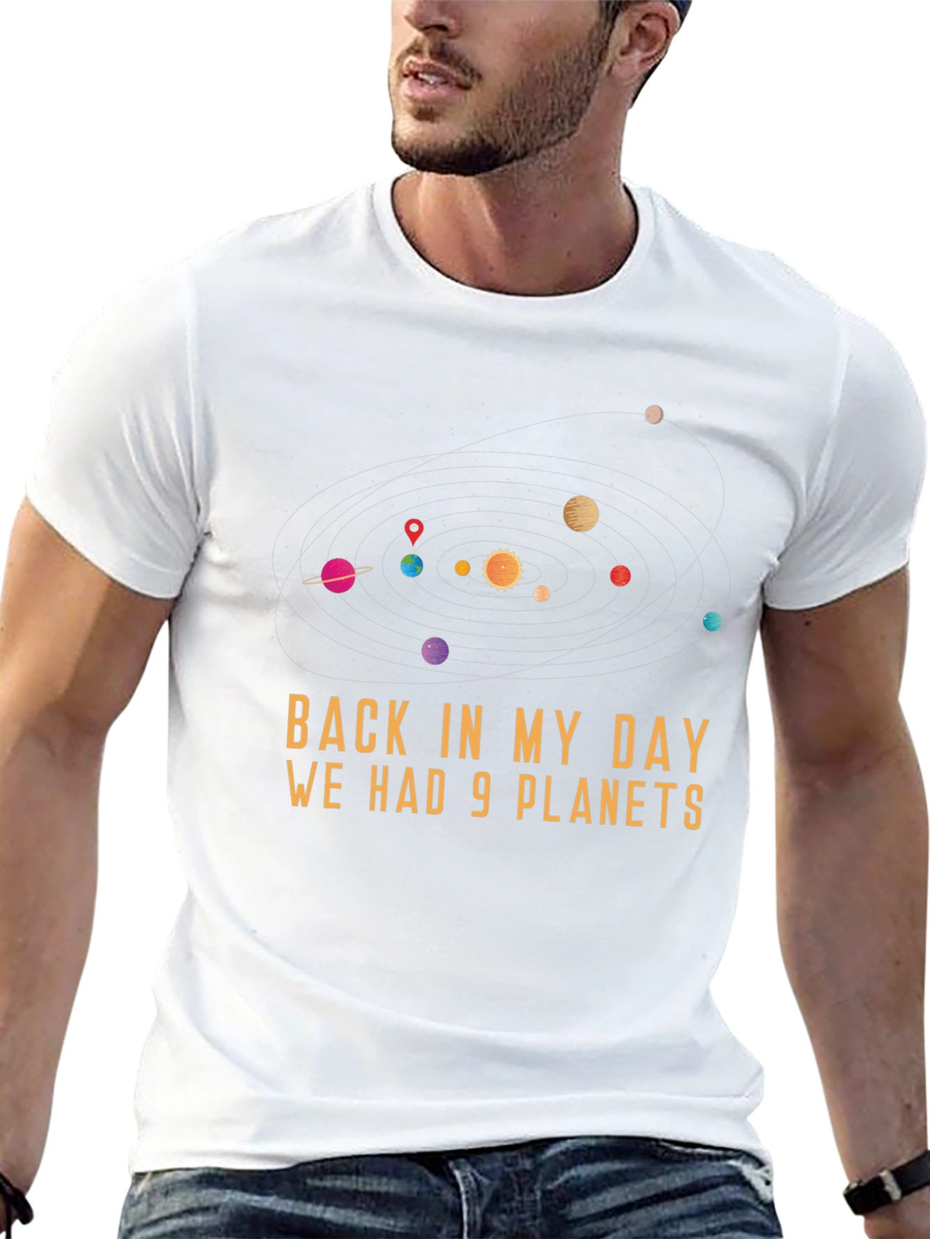 9 Planets T-Shirt - Retro Space Humor Tee