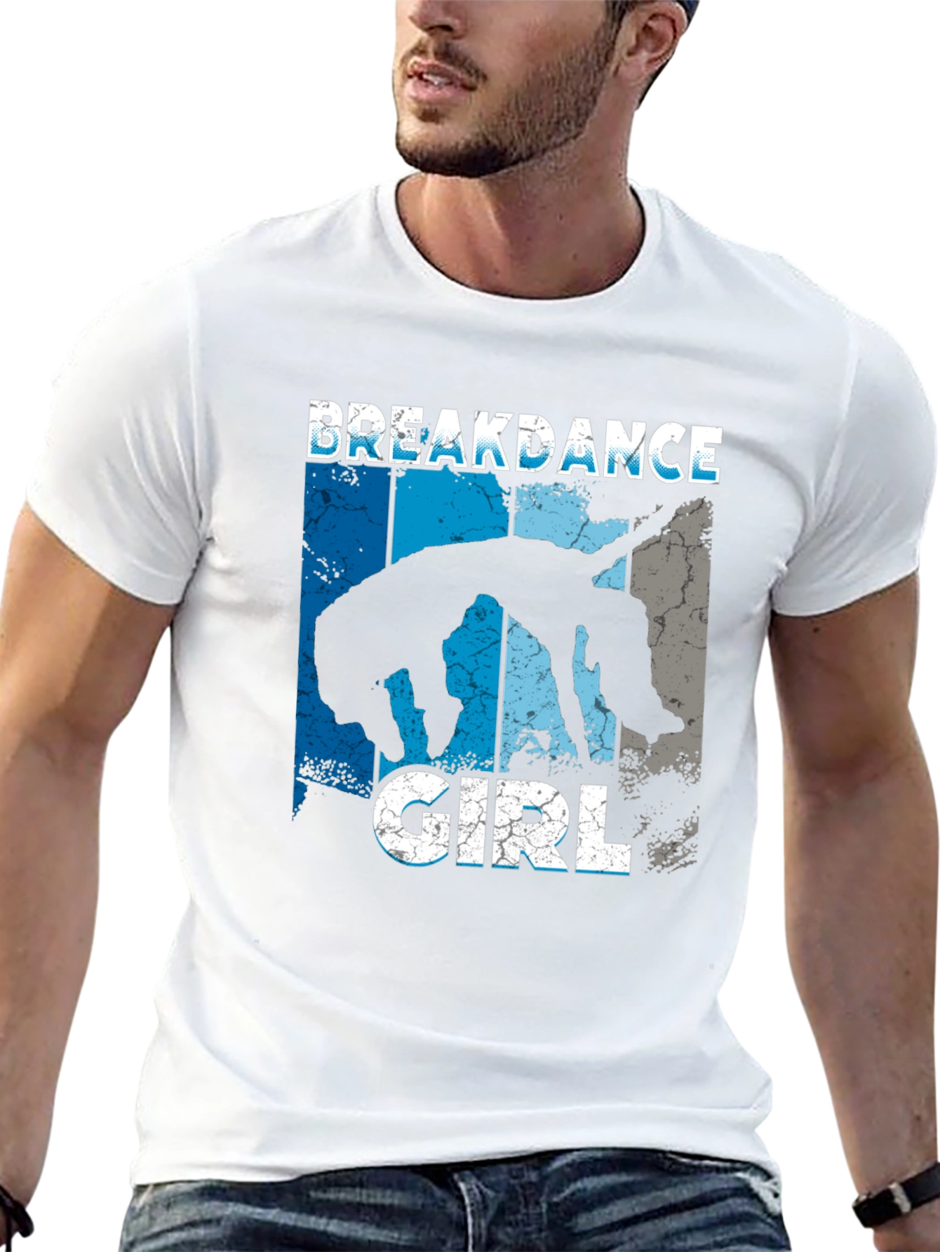 Breakdance Girl Black Graphic T-Shirt