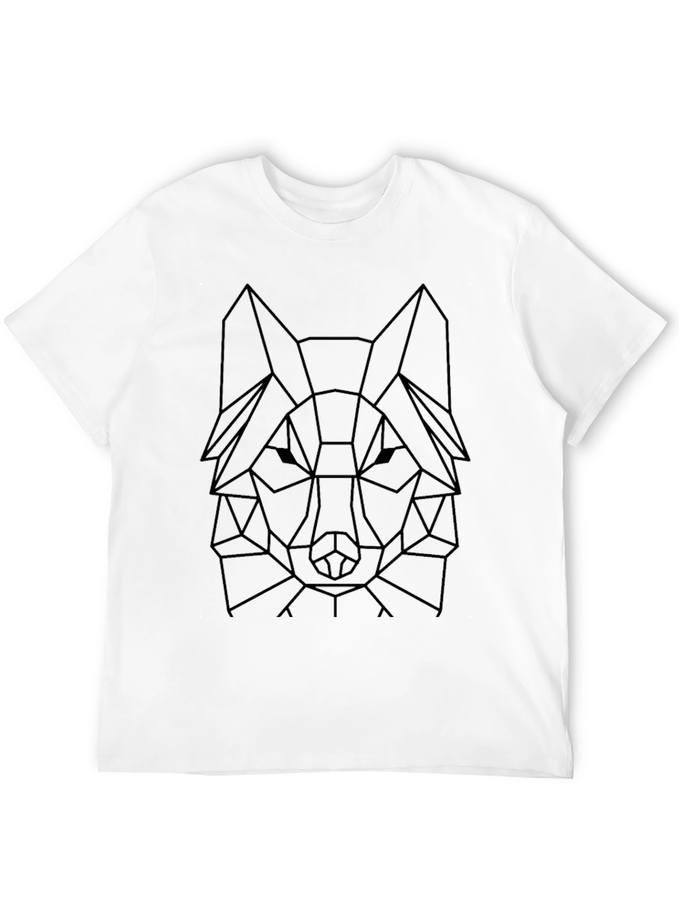 Geometric Wolf T-Shirt - Modern Minimalist Design