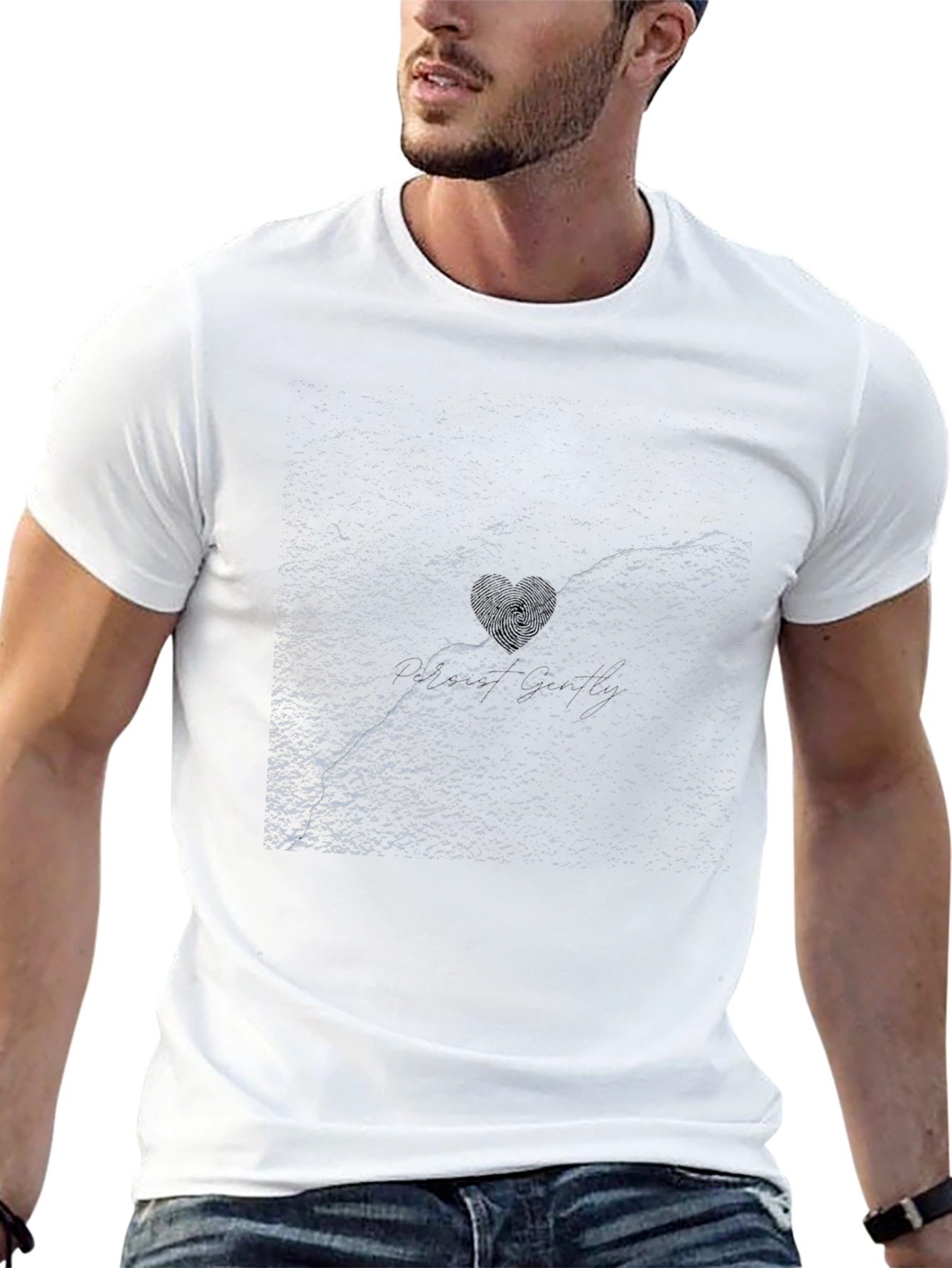 Abstract Texture Black T-Shirt