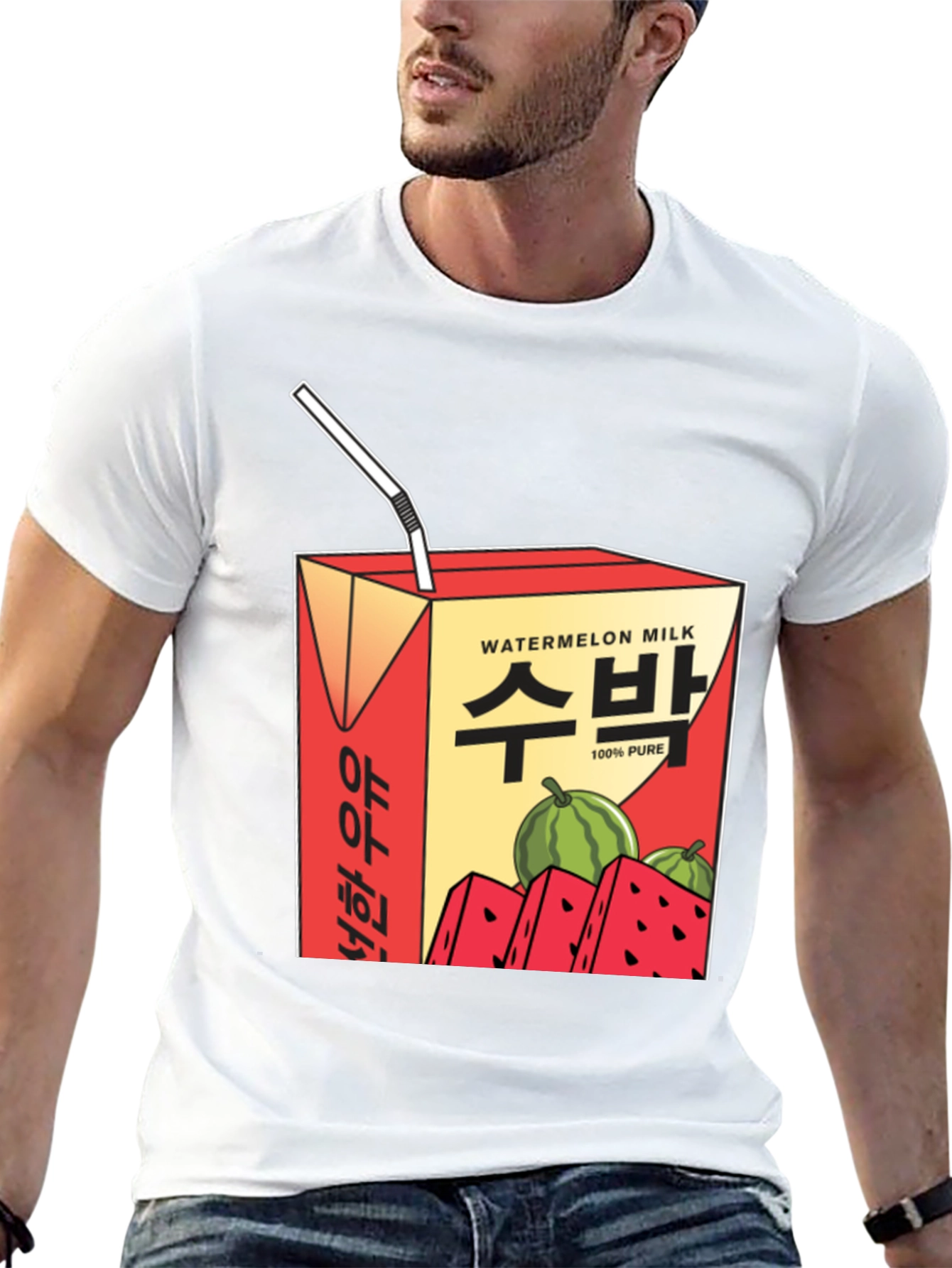 Watermelon Milk T-Shirt - Korean Inspired Graphic Tee