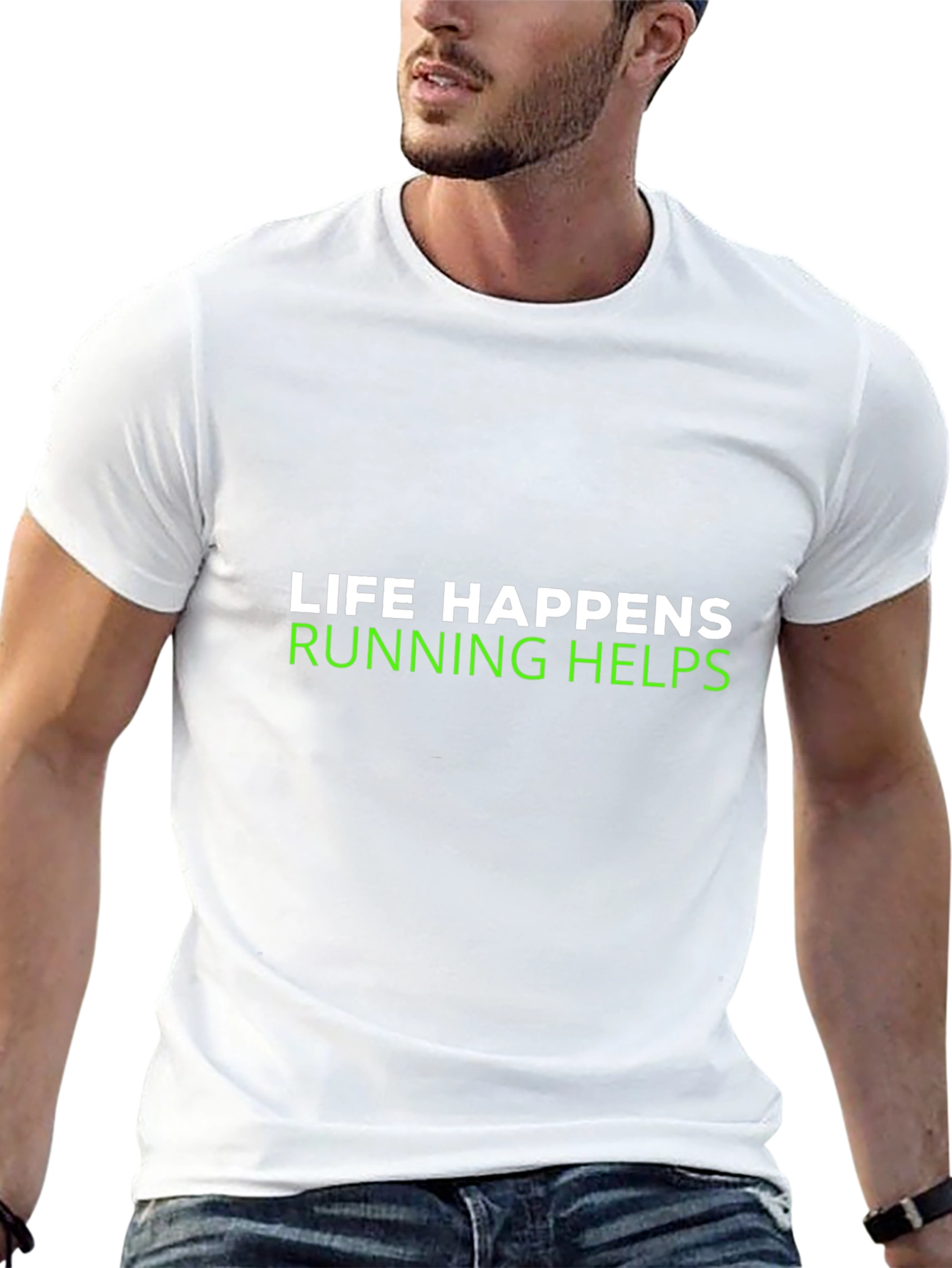 Life Happens Running Helps Graphic Tee