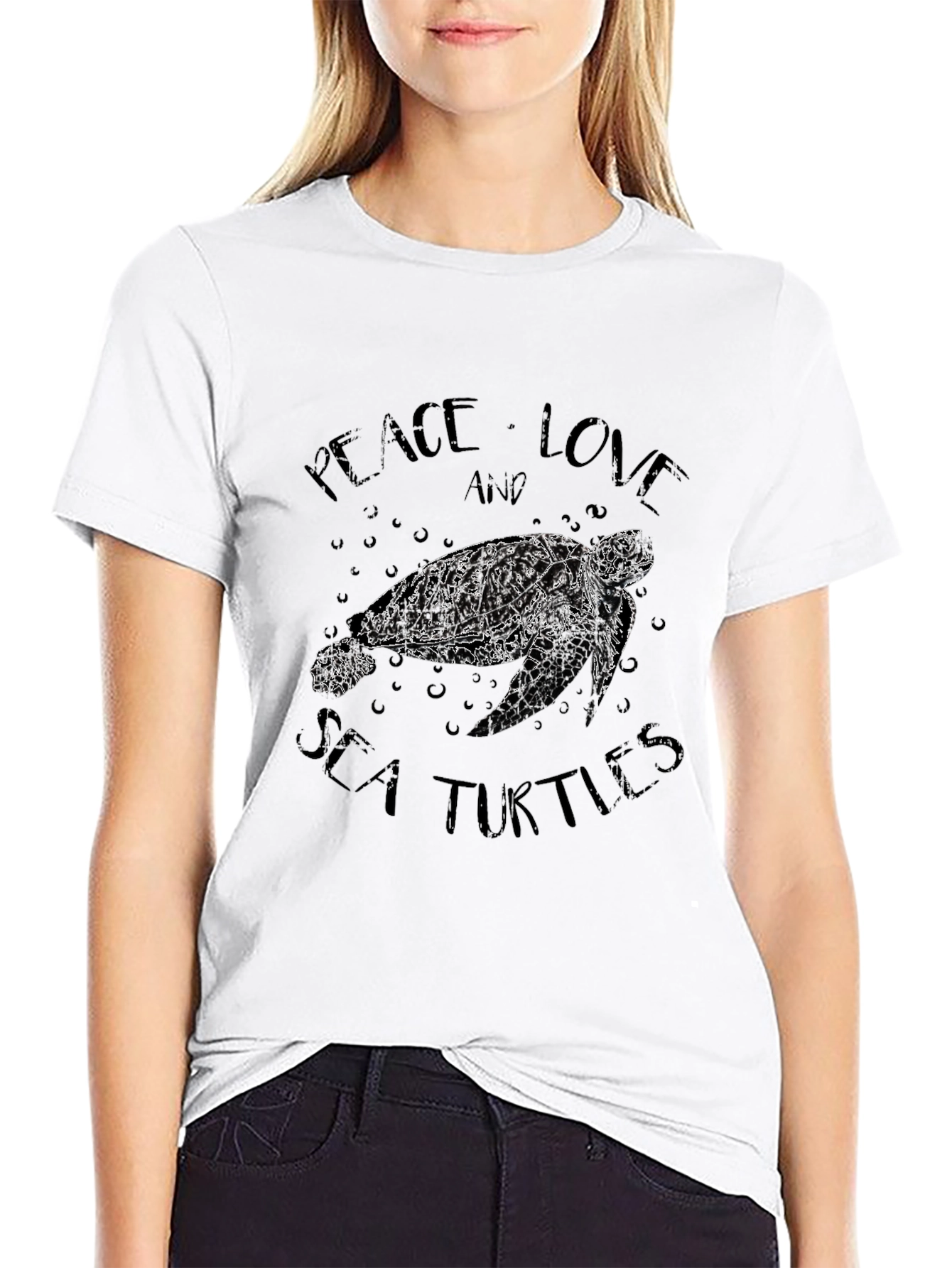 Peace Love Sea Turtles Graphic Tee