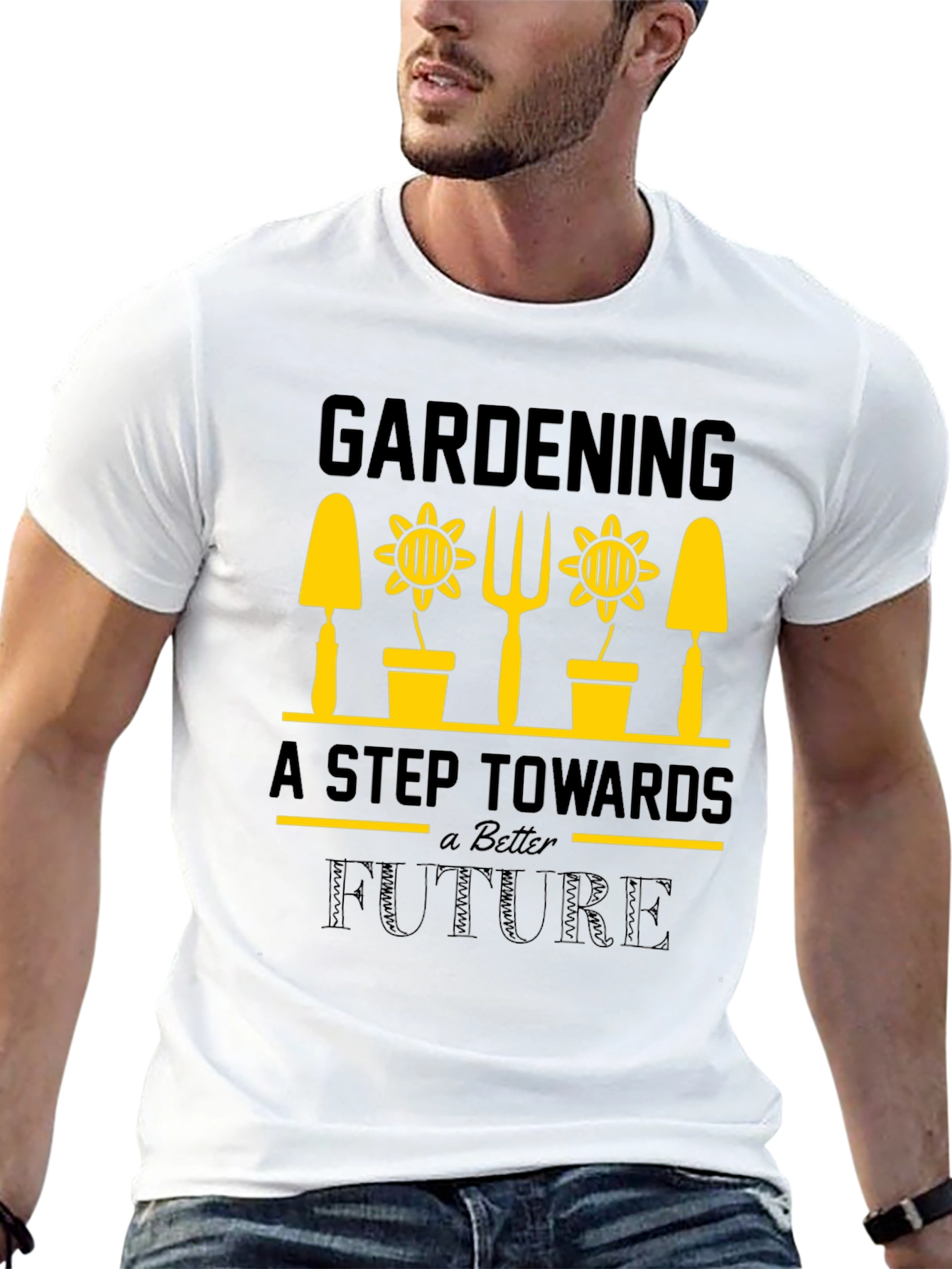 Gardening Future T-Shirt - Black Cotton Tee