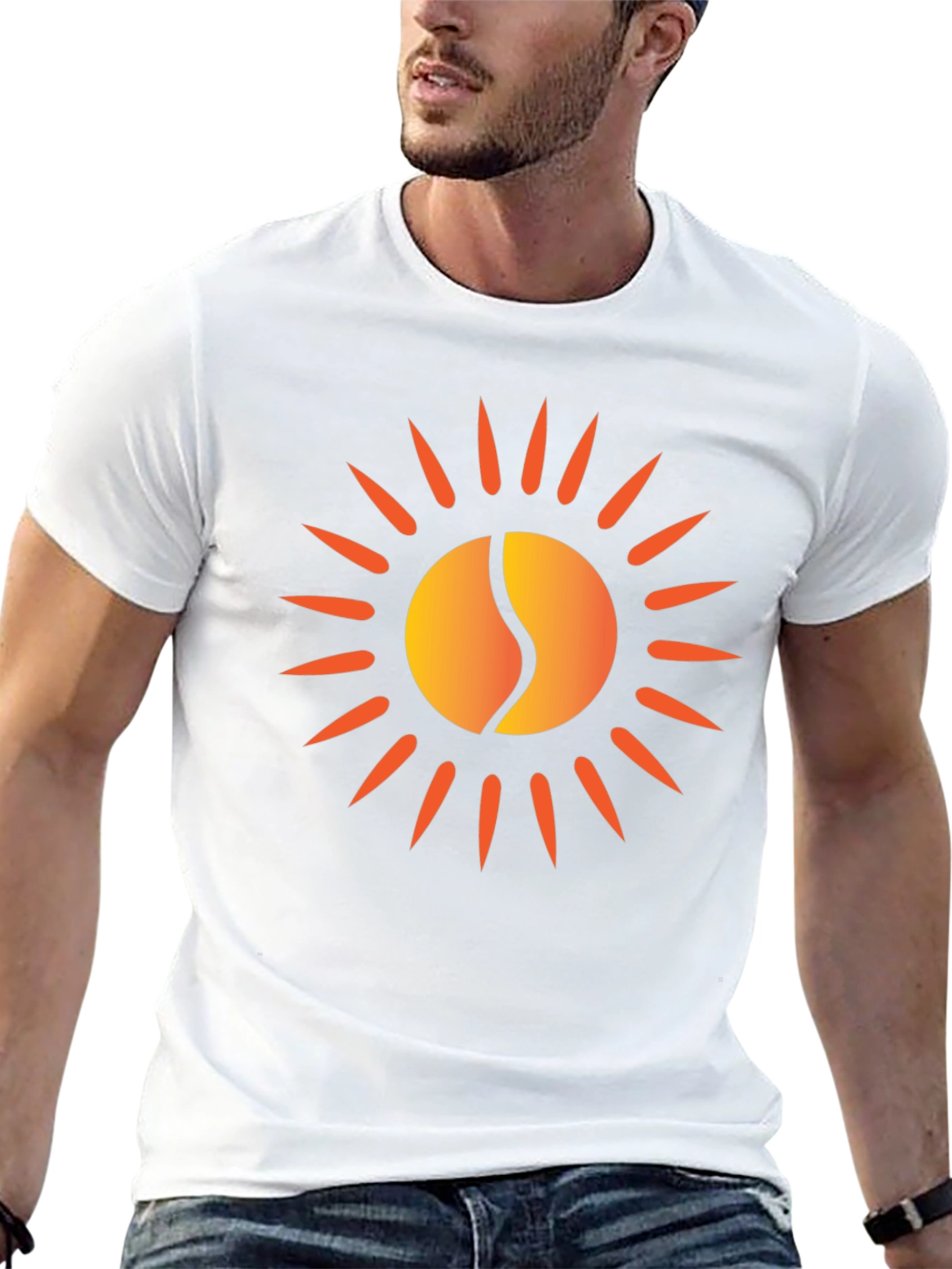 Sun Graphic Tee - Modern Black T-Shirt