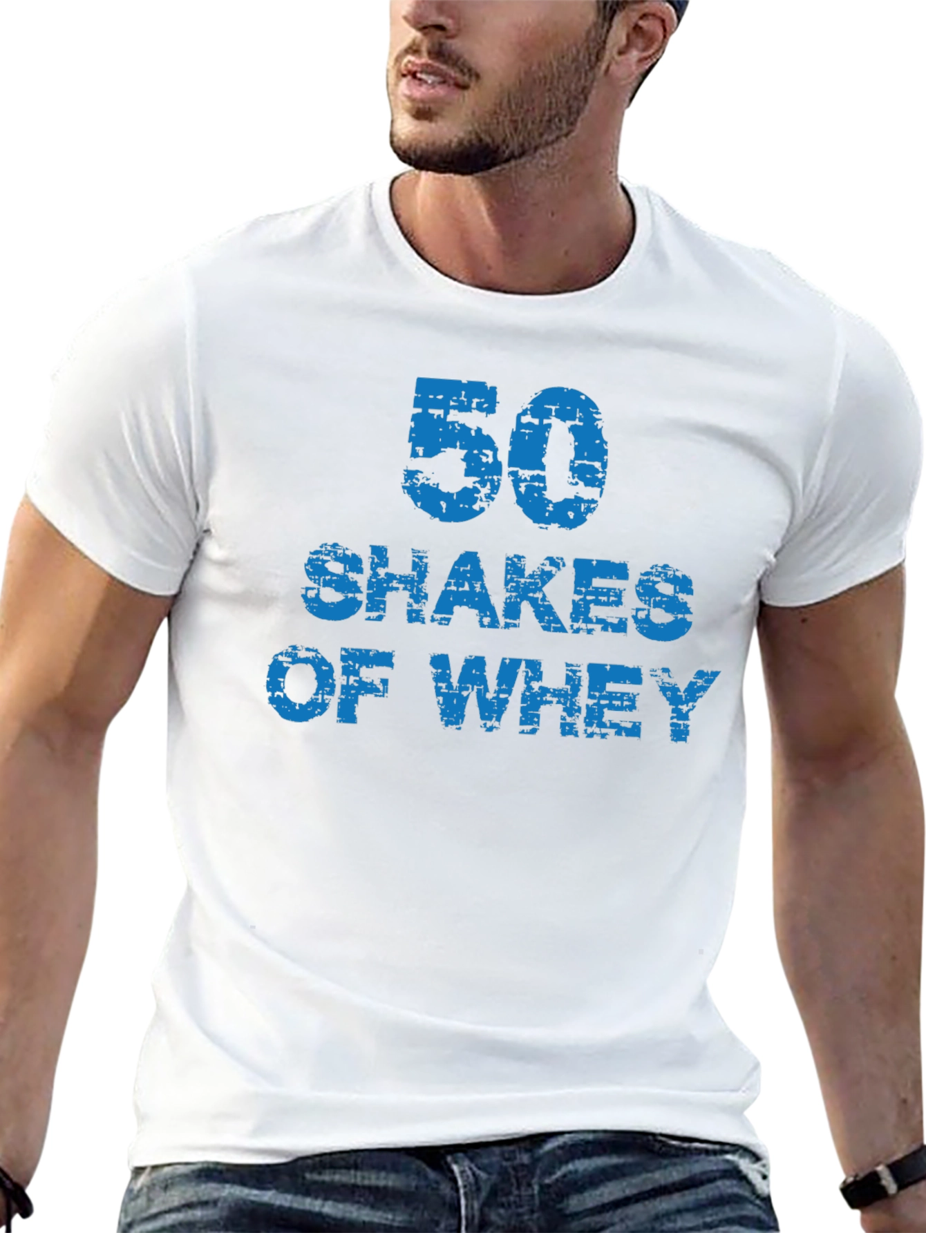 50 Shakes of Whey - Funny Gym T-Shirt